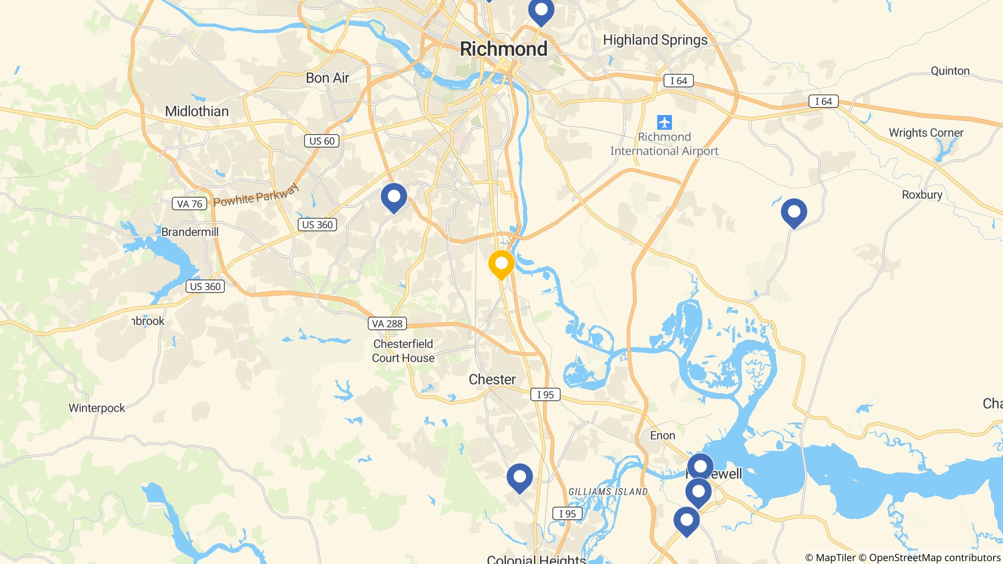 Street map of the ATM area