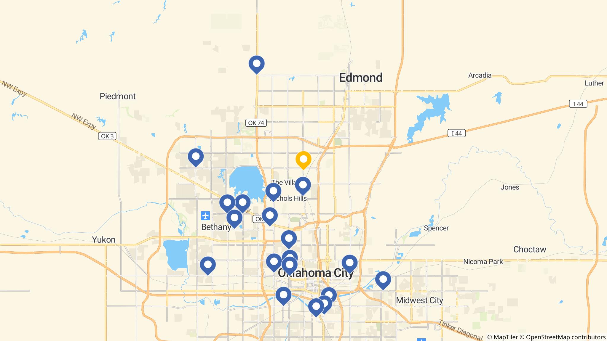 Street map of the ATM area