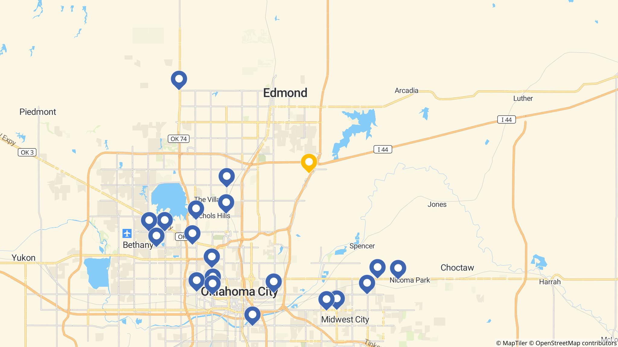 Street map of the ATM area