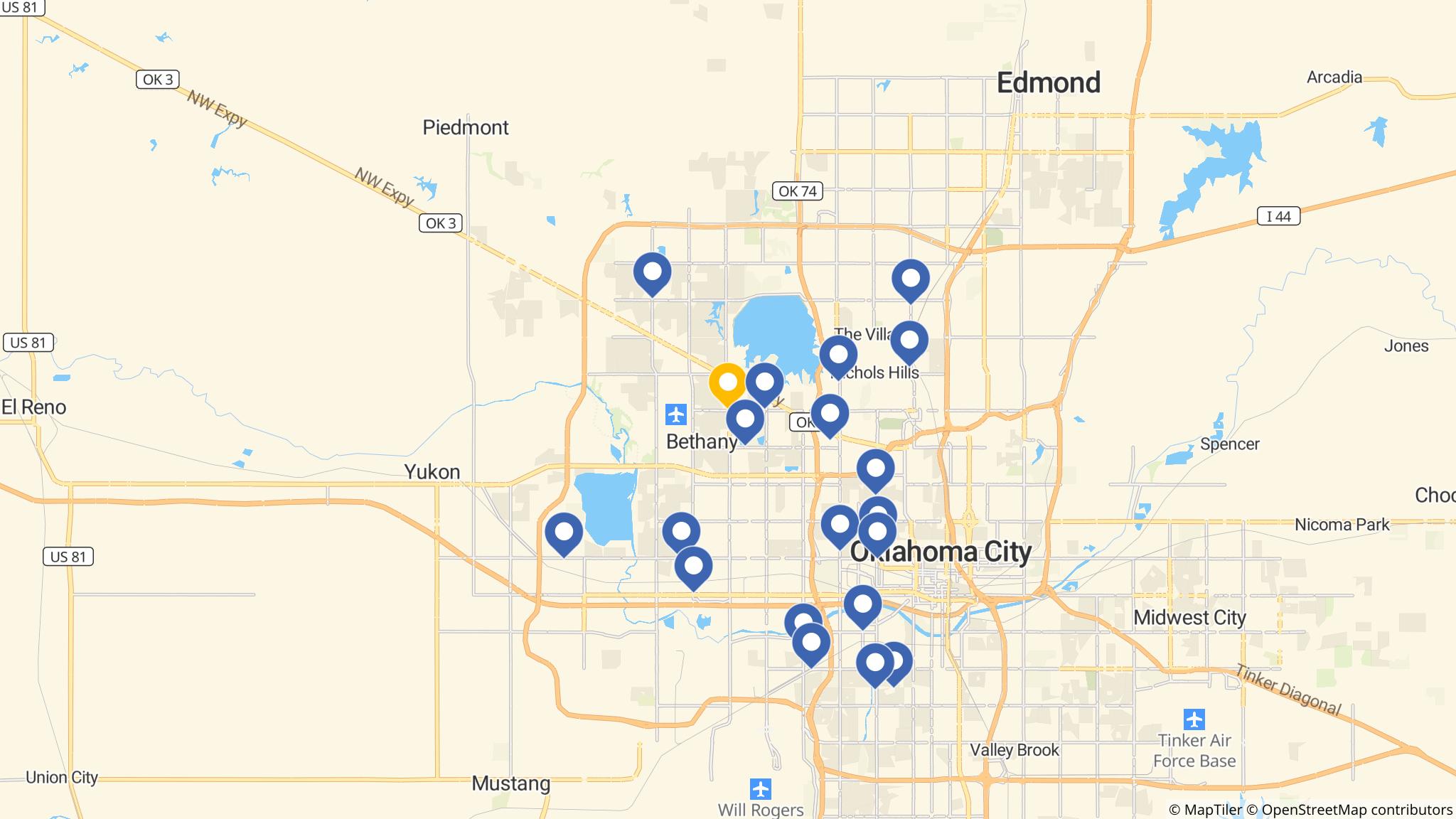 Street map of the ATM area