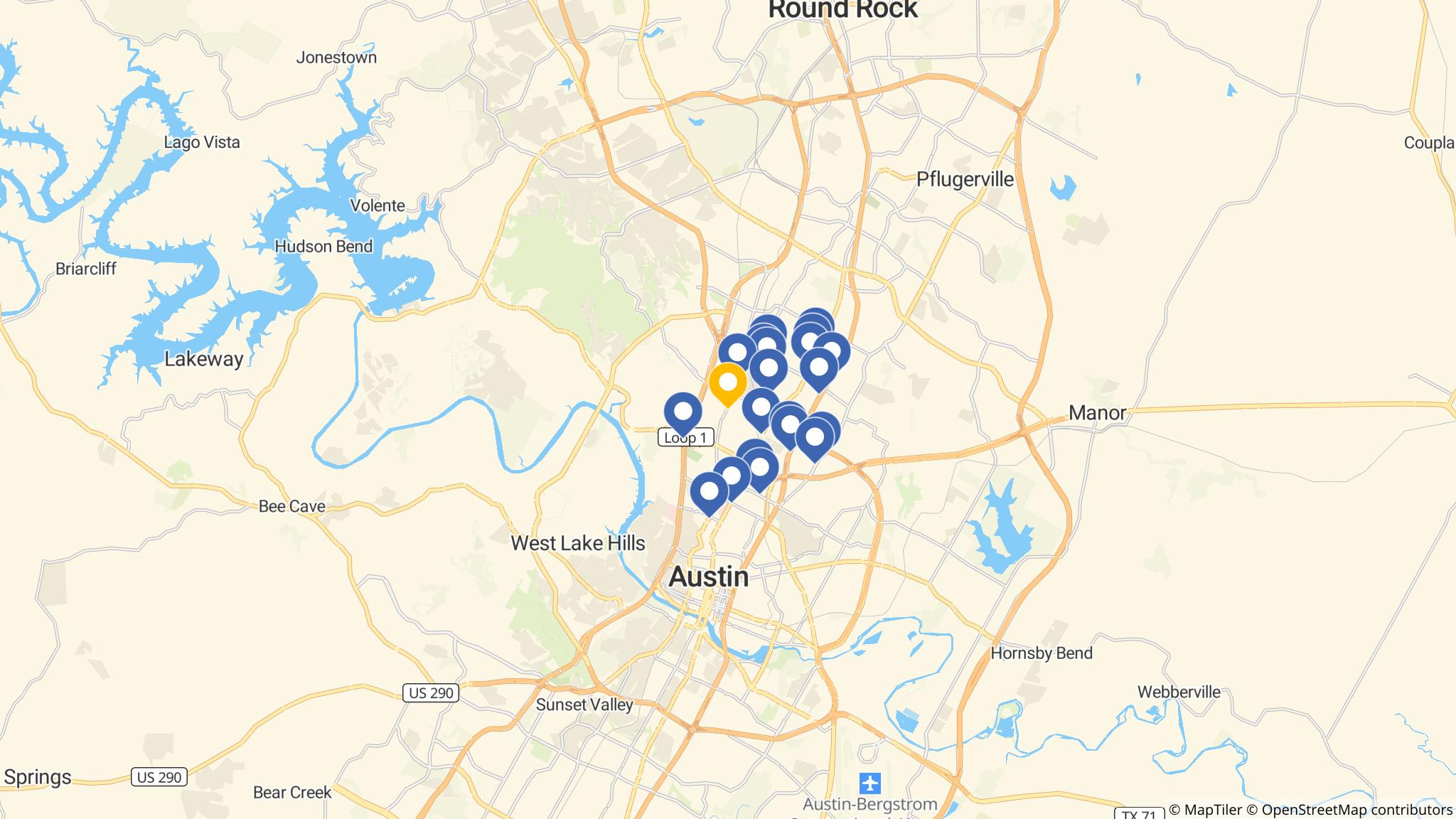 Street map of the ATM area