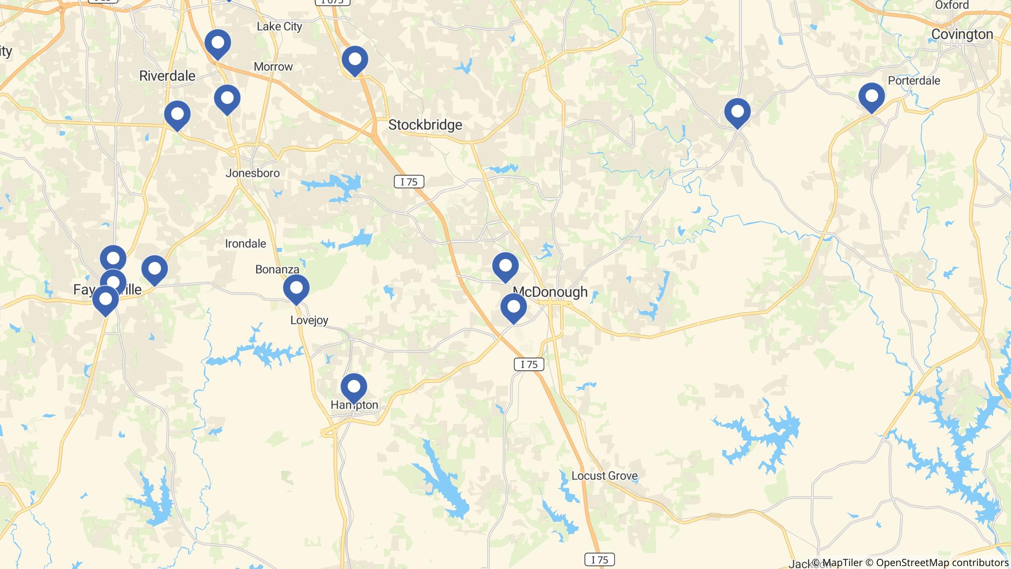 Street map of the ATM area
