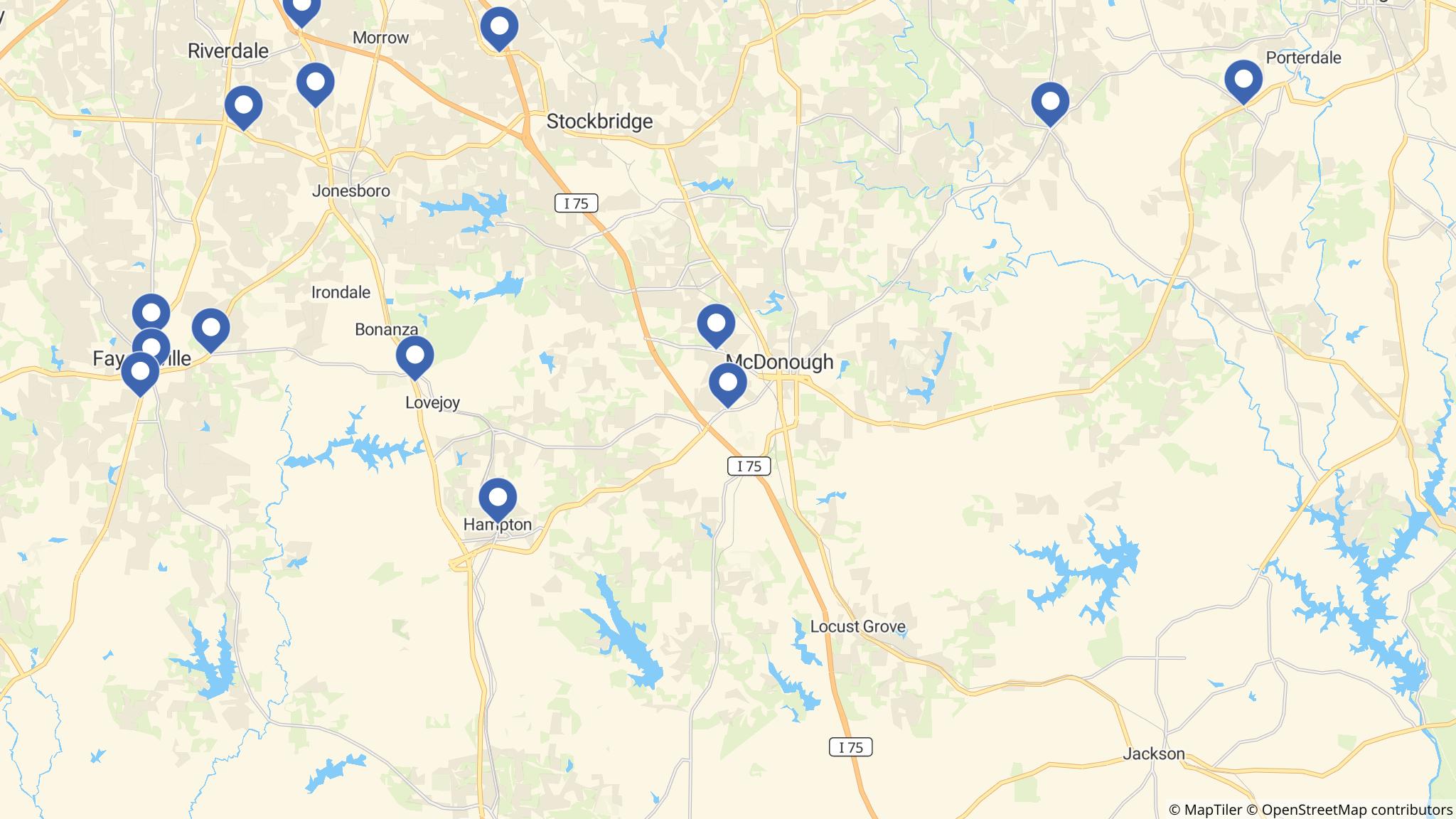 Street map of the ATM area