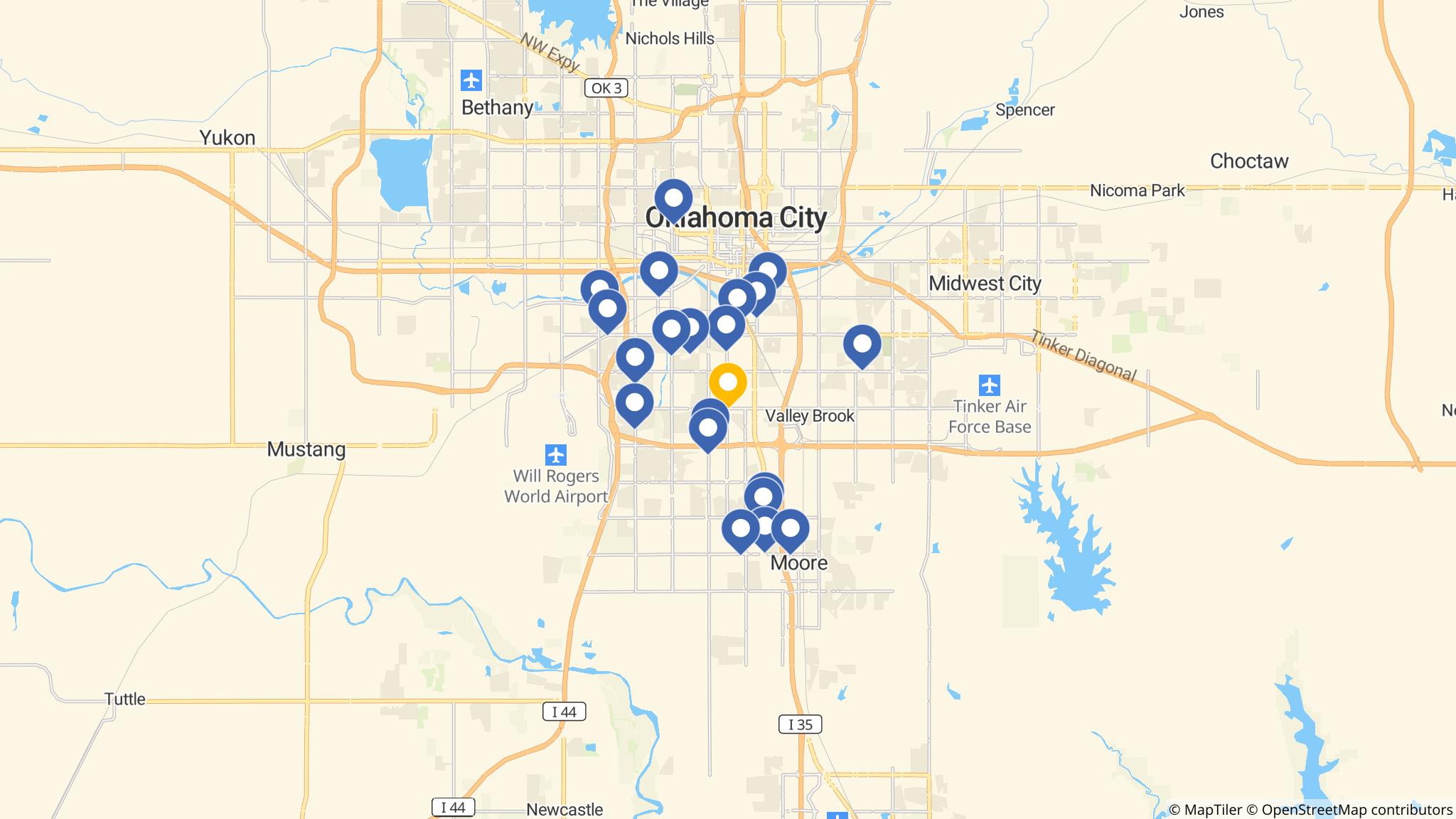 Street map of the ATM area