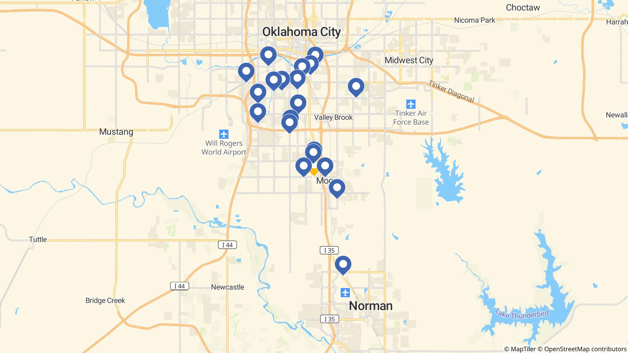 Street map of the ATM area