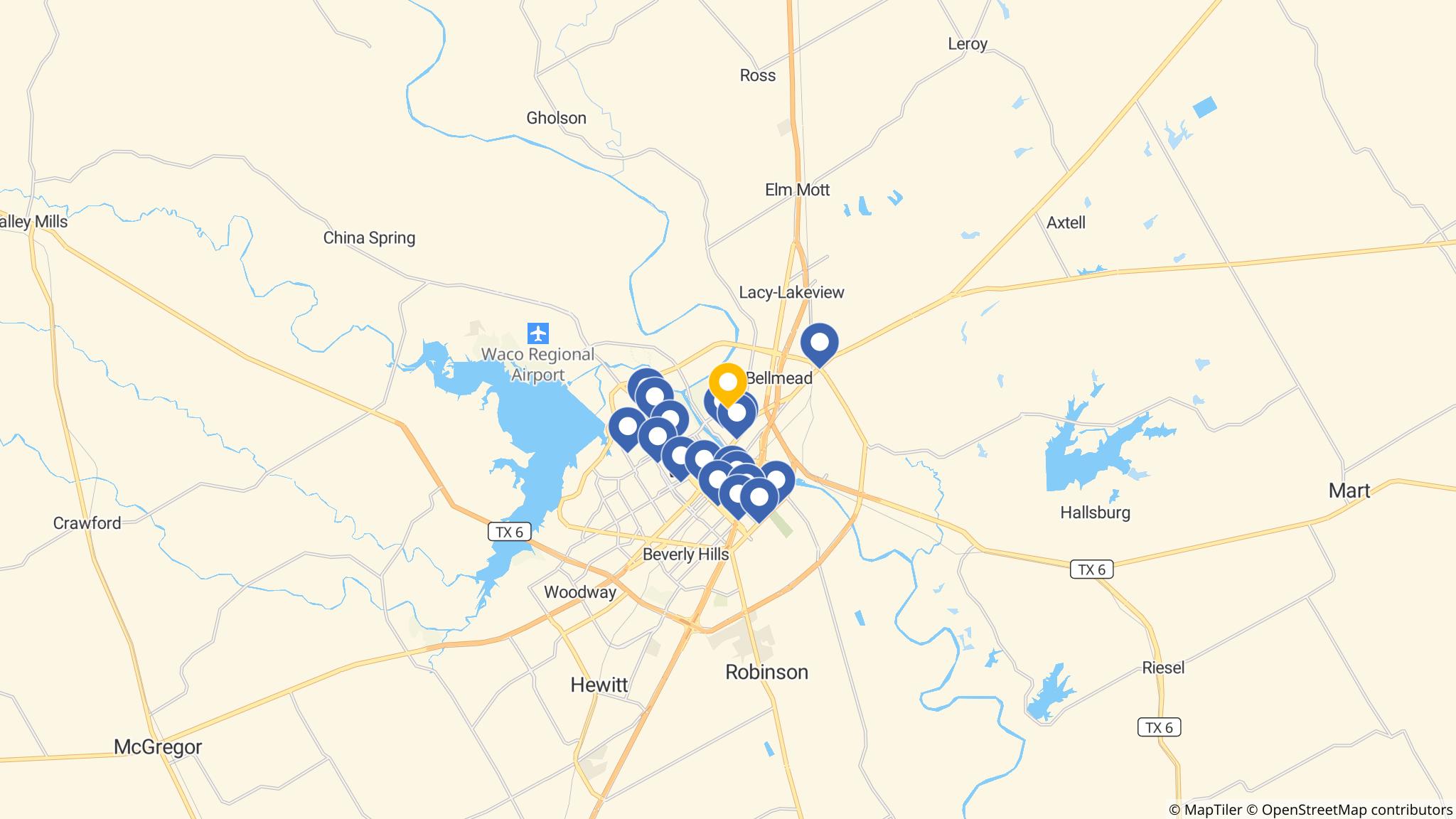 Street map of the ATM area