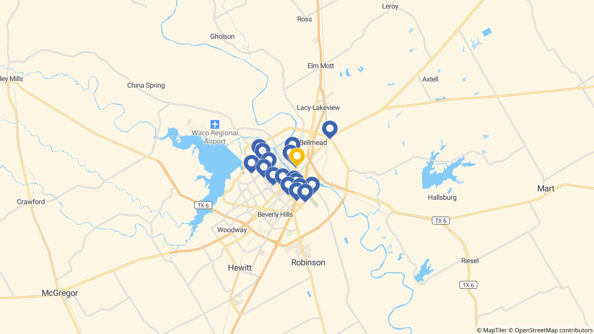 Street map of the ATM area