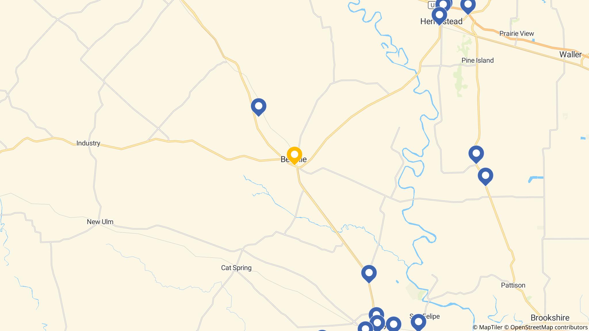 Street map of the ATM area