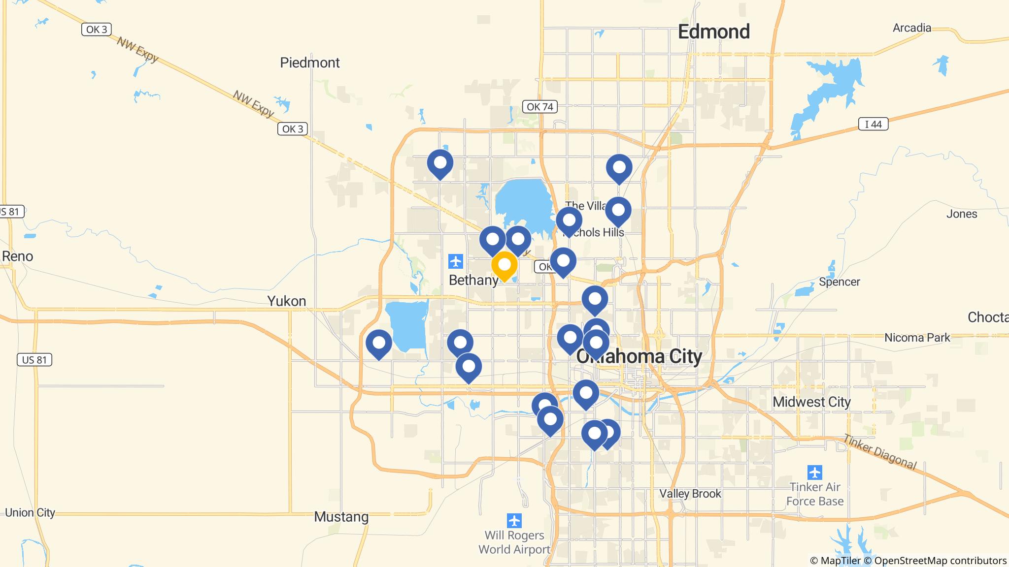 Street map of the ATM area