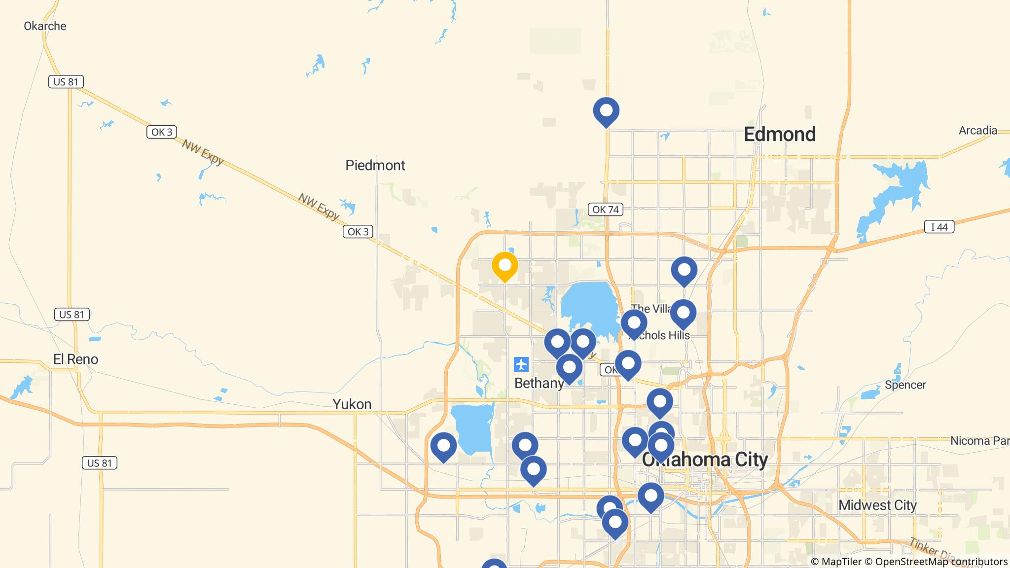 Street map of the ATM area