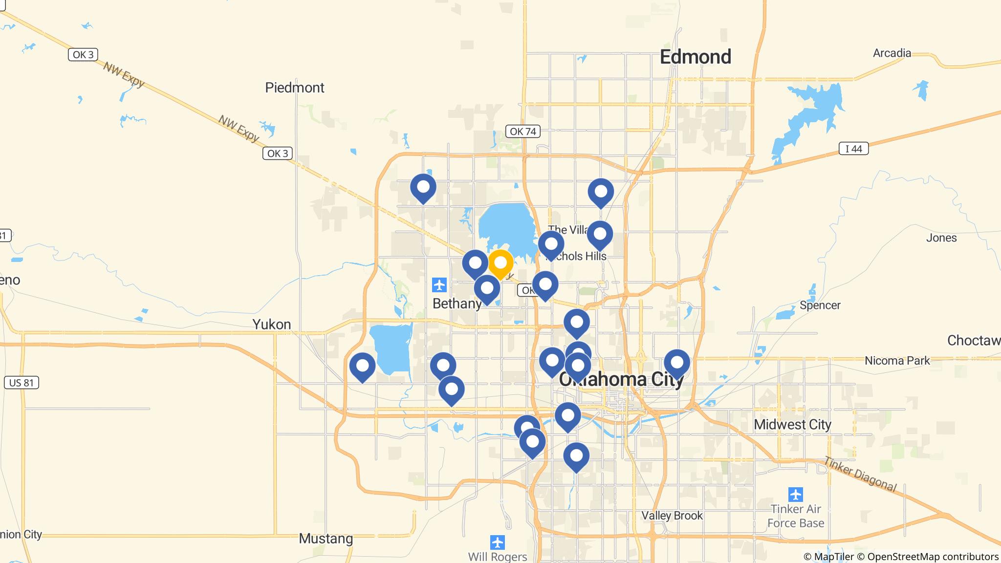 Street map of the ATM area