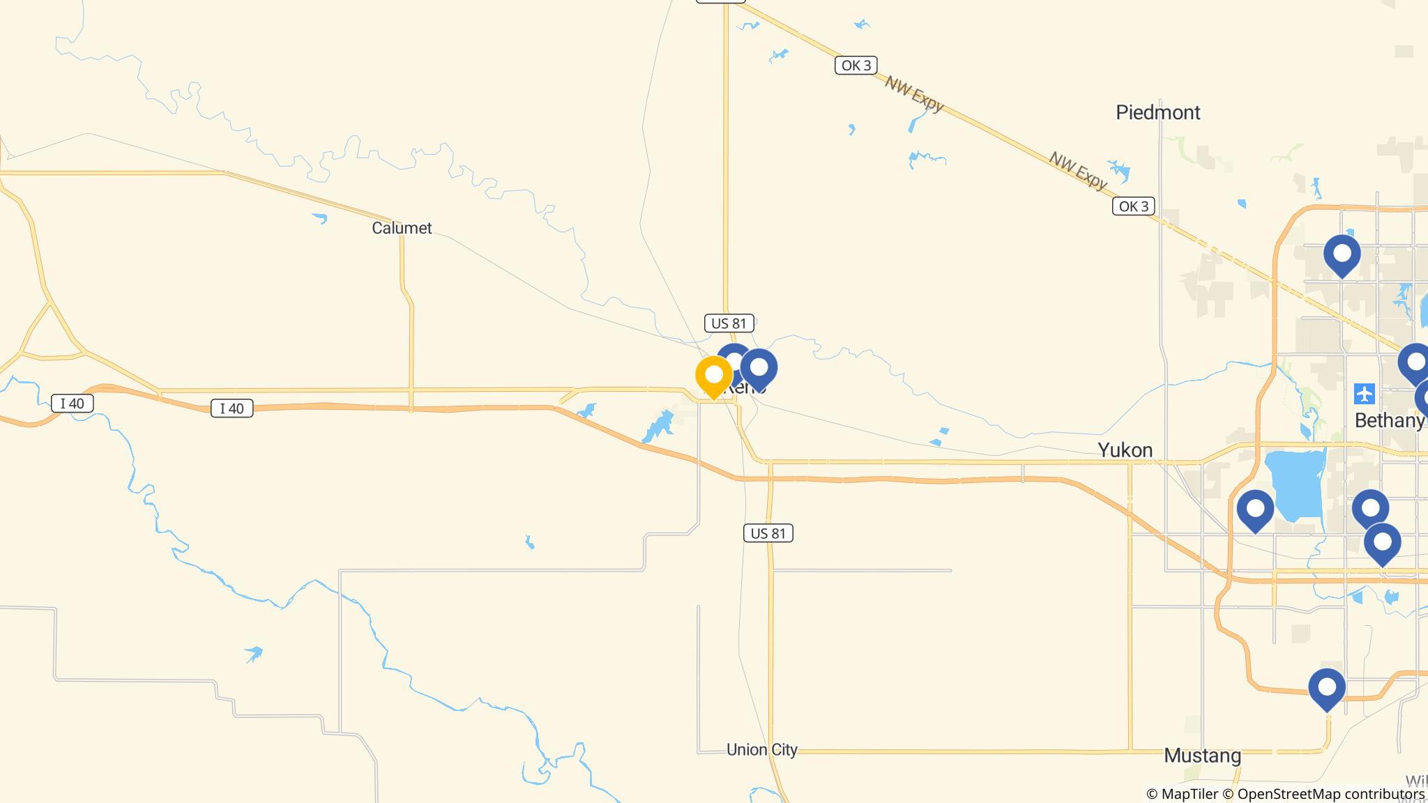 Street map of the ATM area