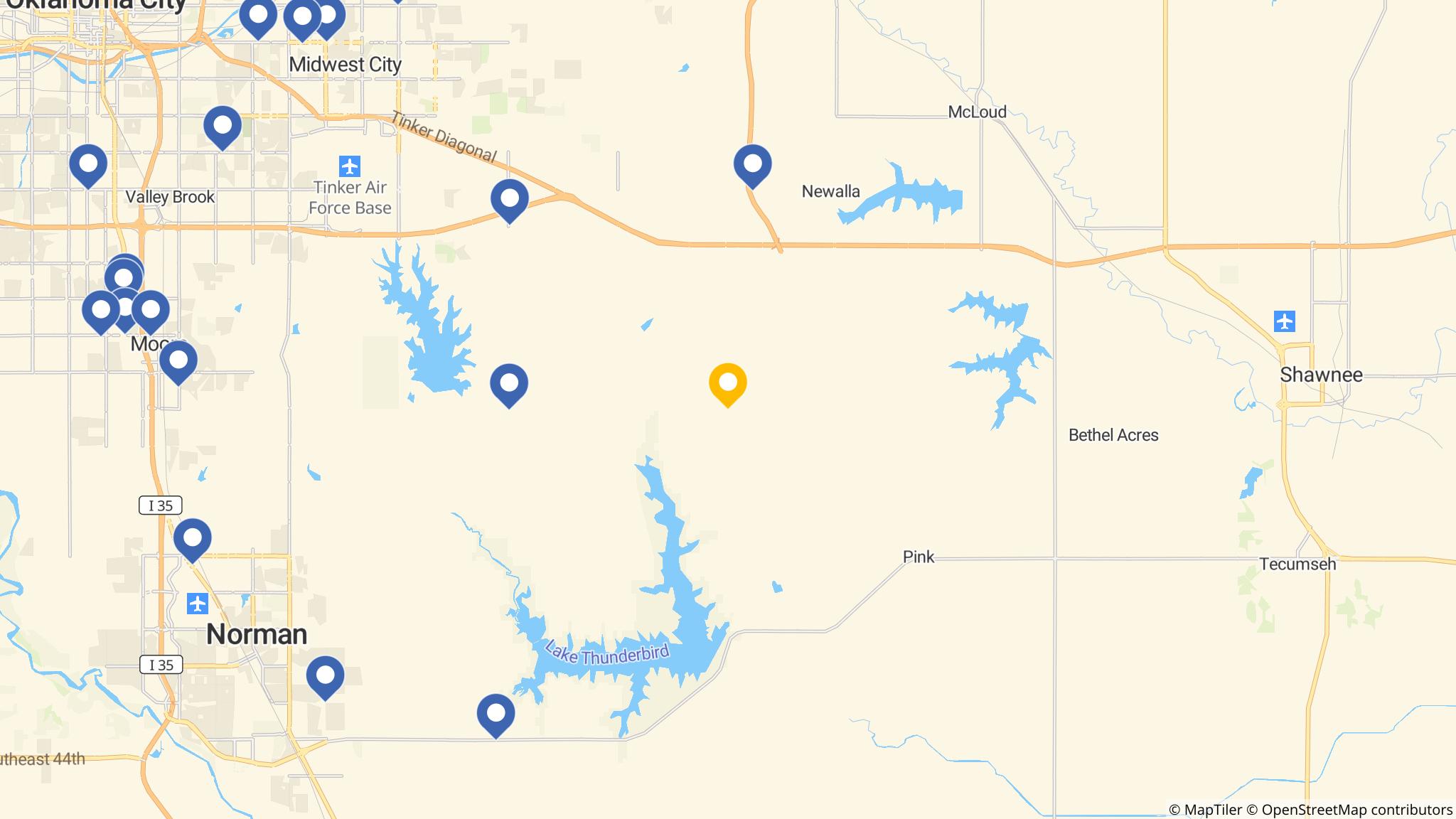Street map of the ATM area