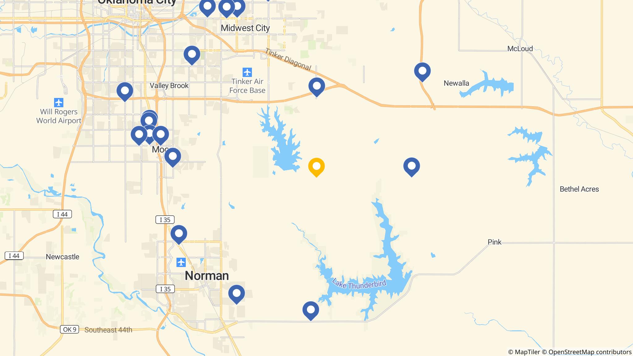 Street map of the ATM area