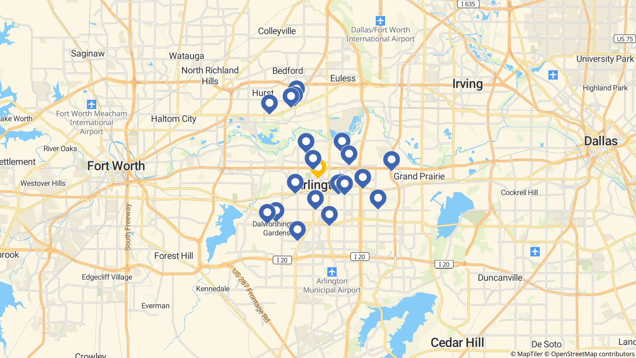 Street map of the ATM area