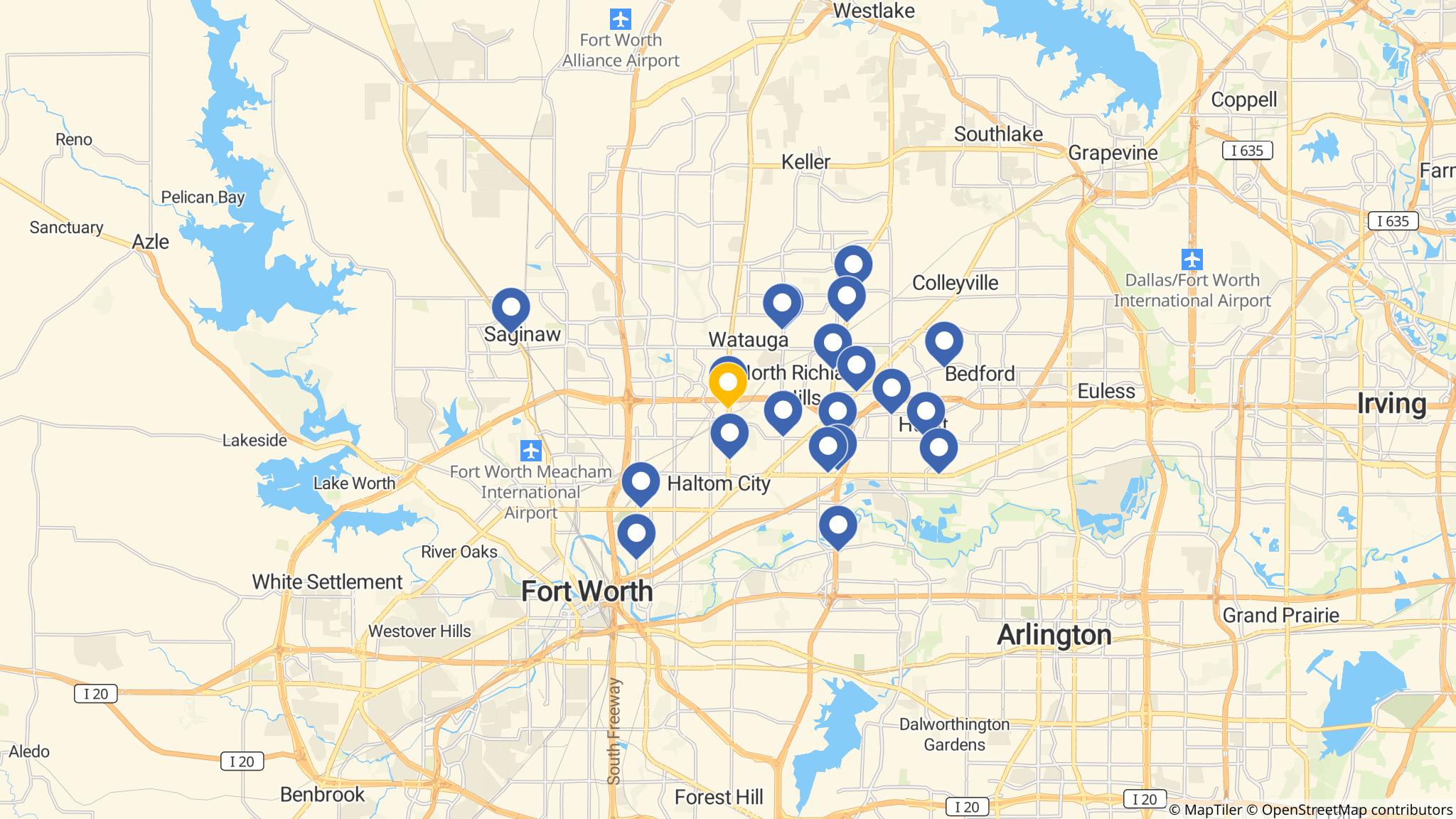 Street map of the ATM area