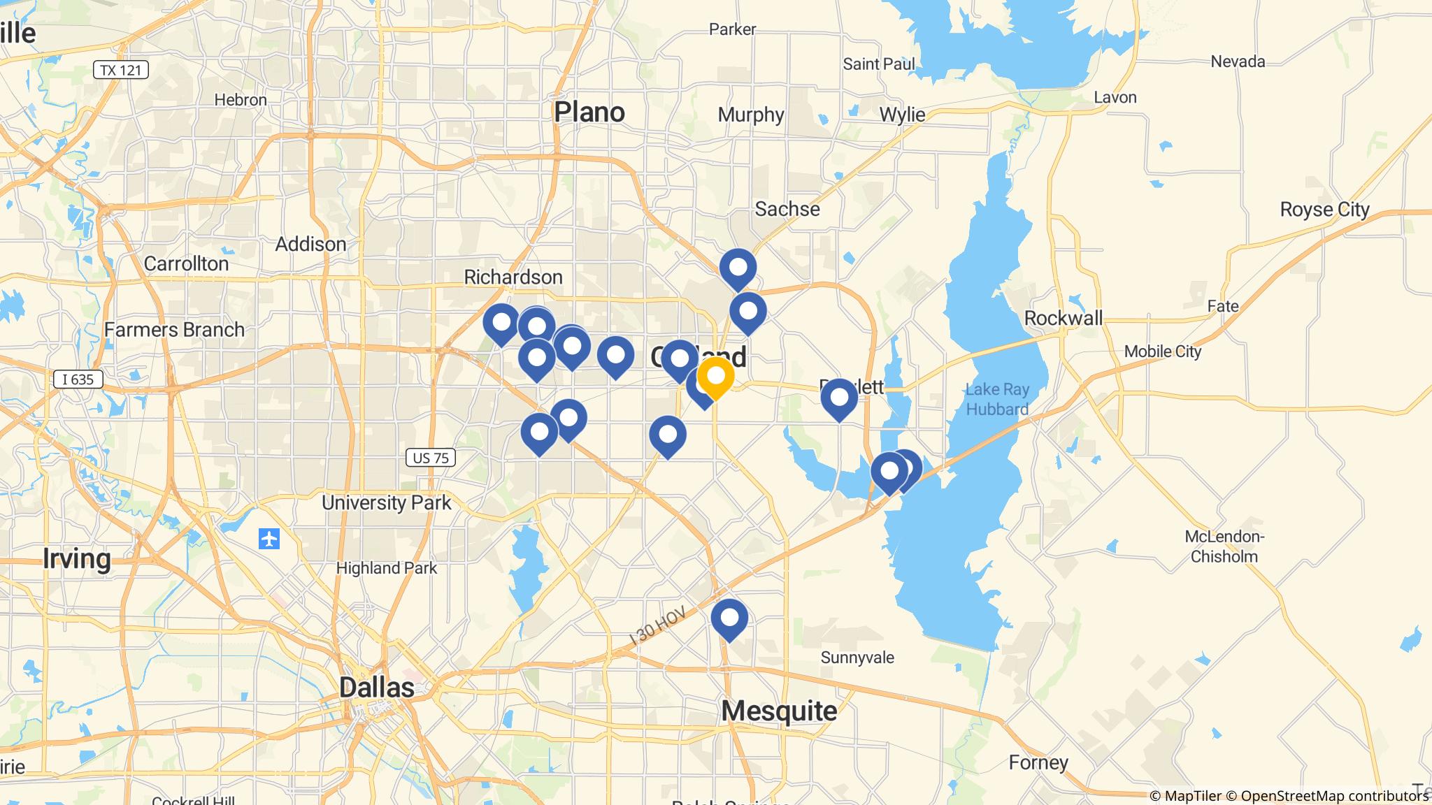 Street map of the ATM area