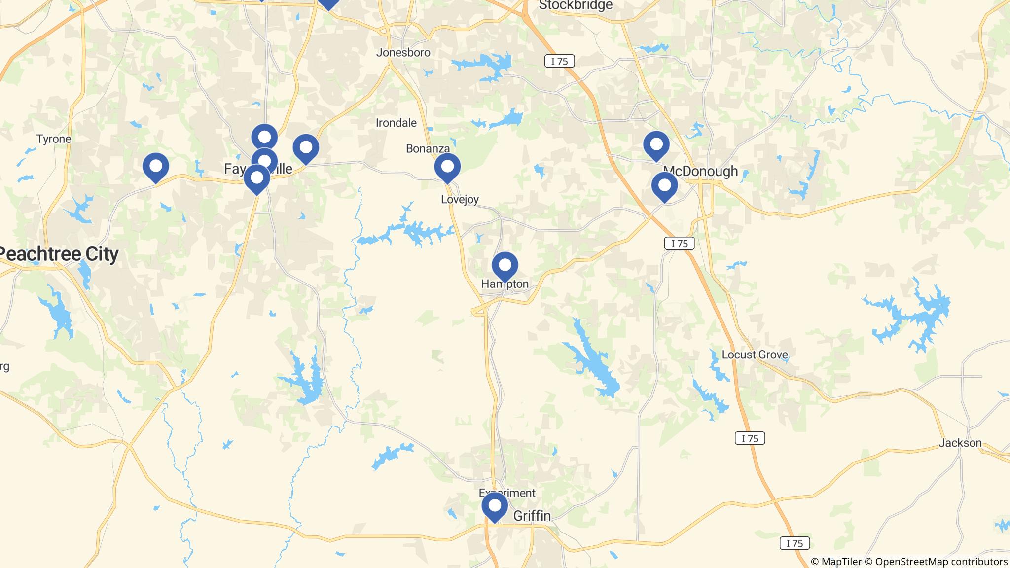 Street map of the ATM area