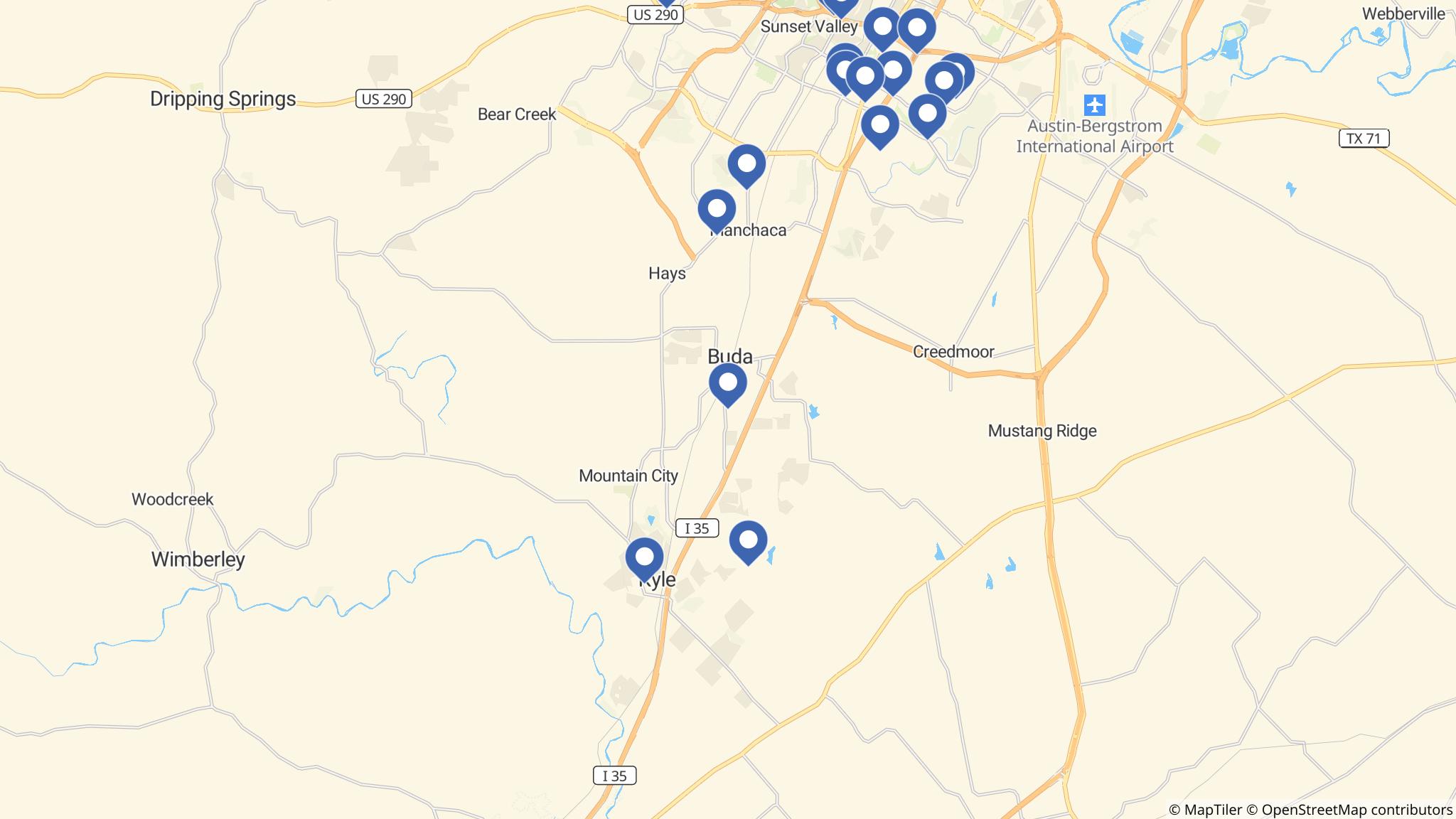 Street map of the ATM area