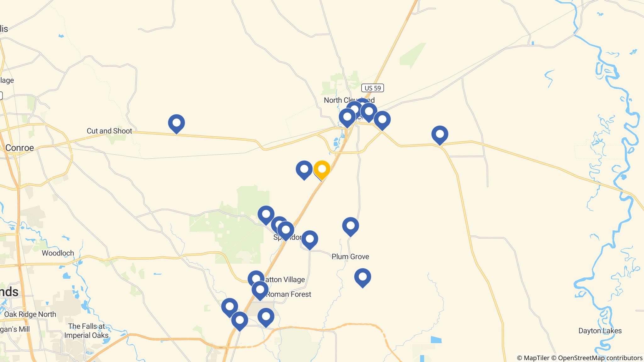 Street map of the ATM area