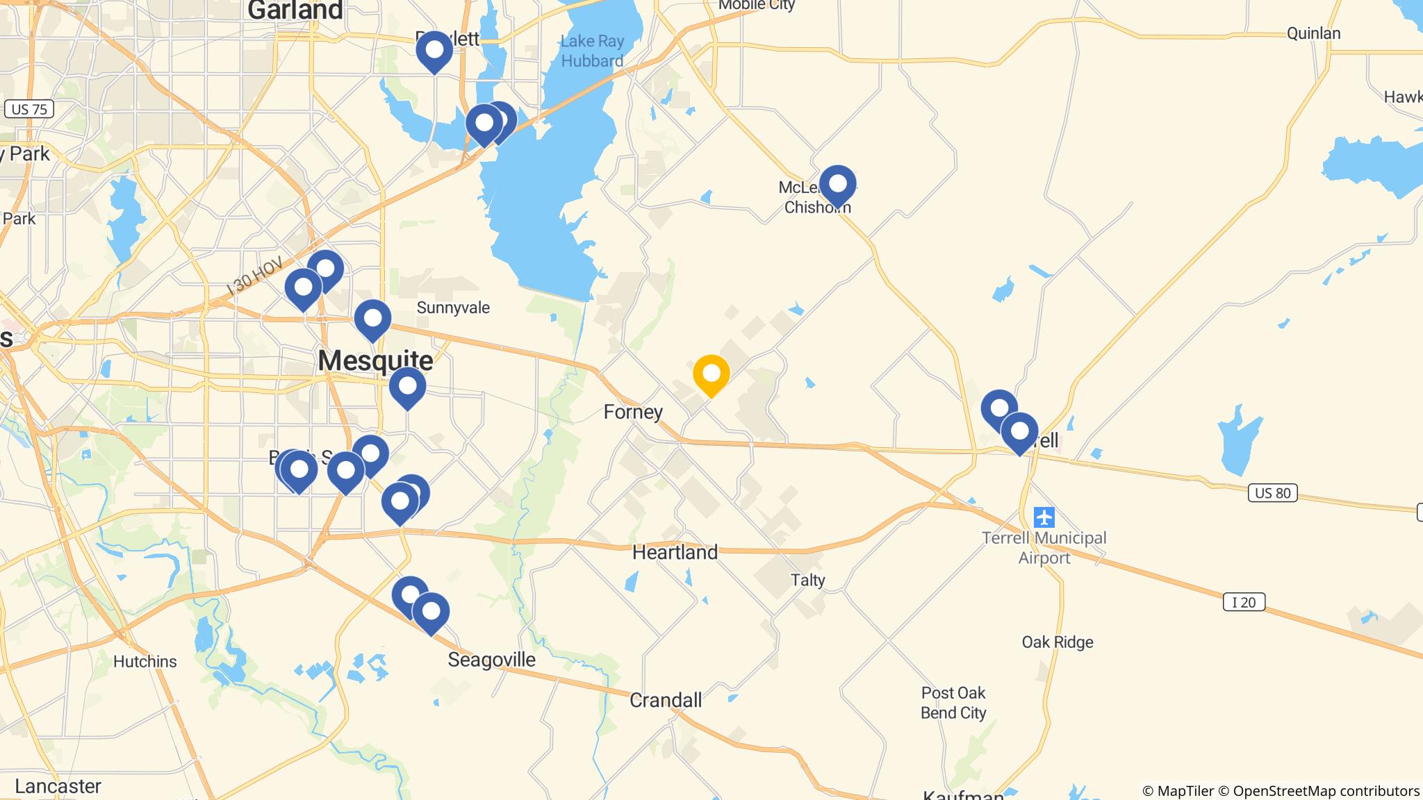 Street map of the ATM area