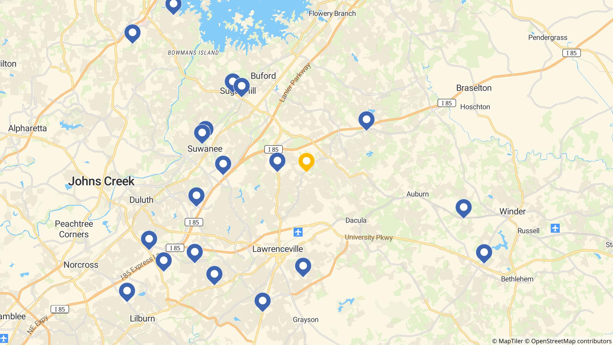 Street map of the ATM area