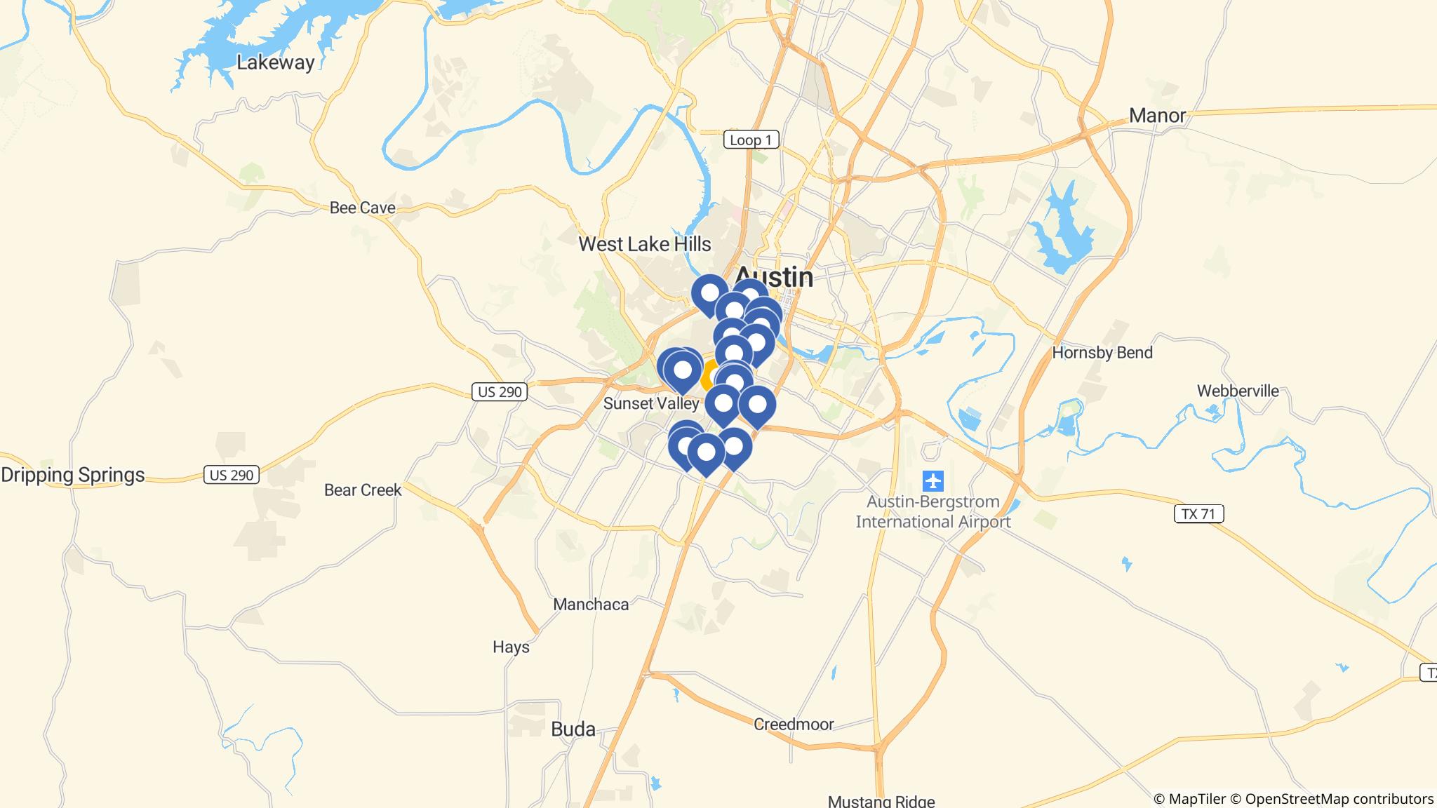Street map of the ATM area