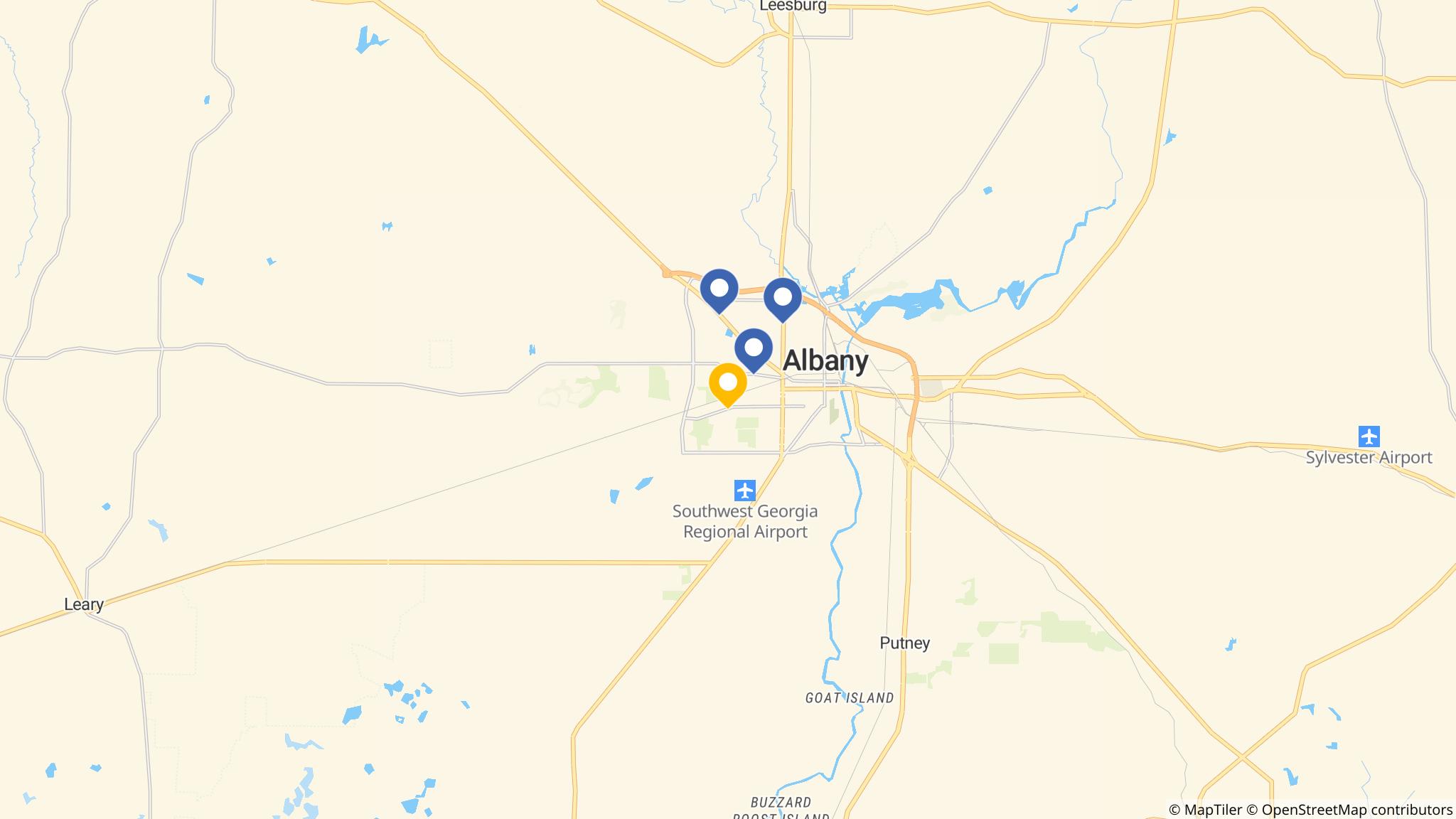 Street map of the ATM area