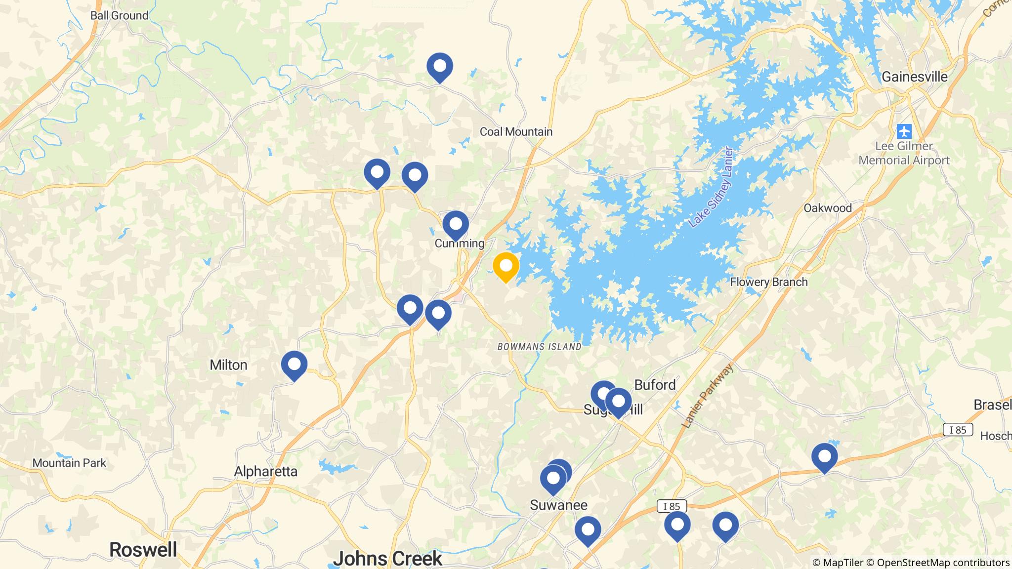 Street map of the ATM area