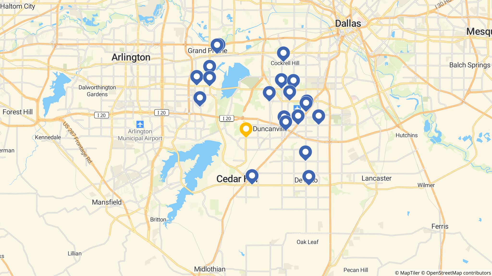 Street map of the ATM area