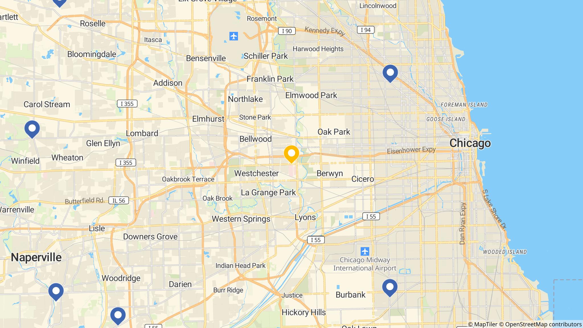 Street map of the ATM area
