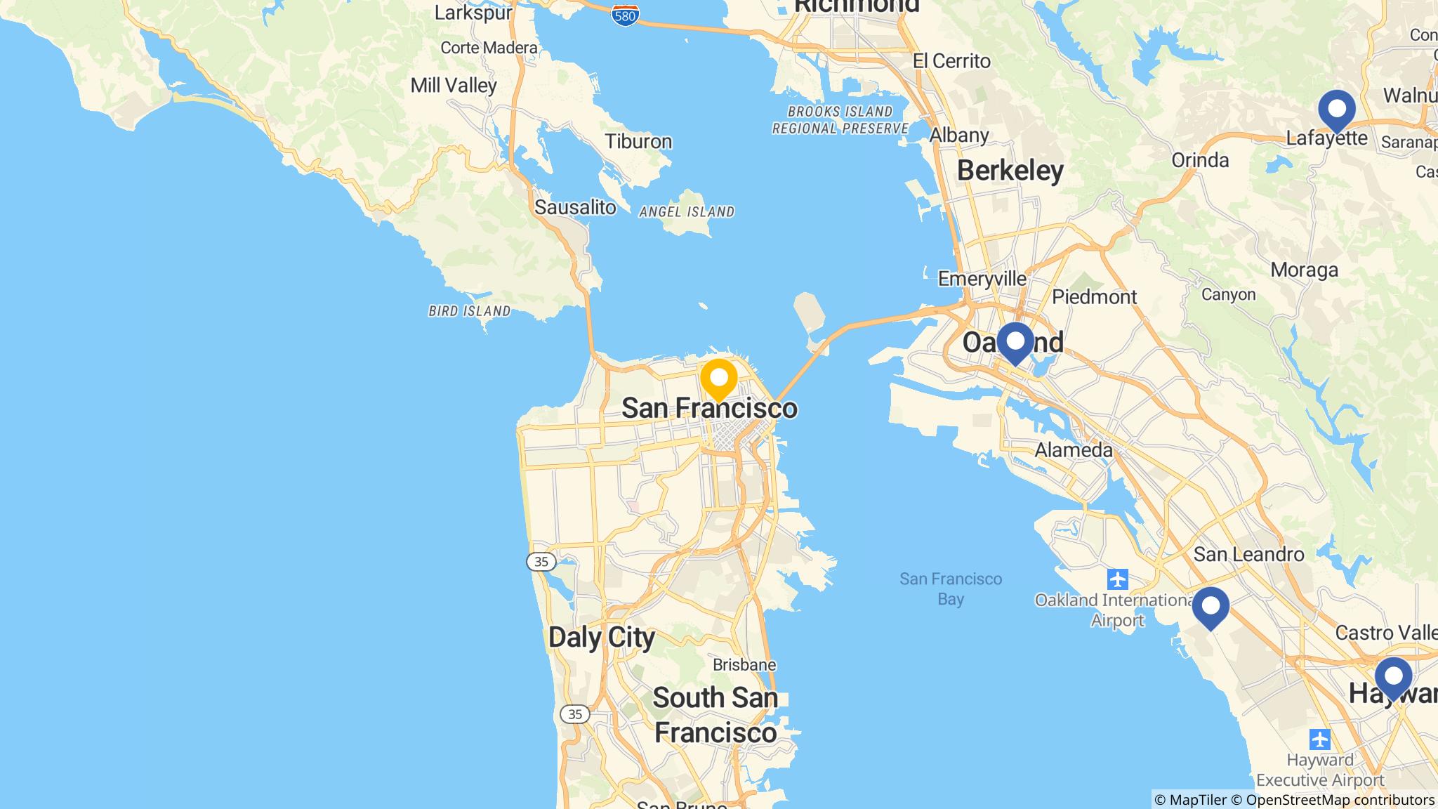 Street map of the ATM area