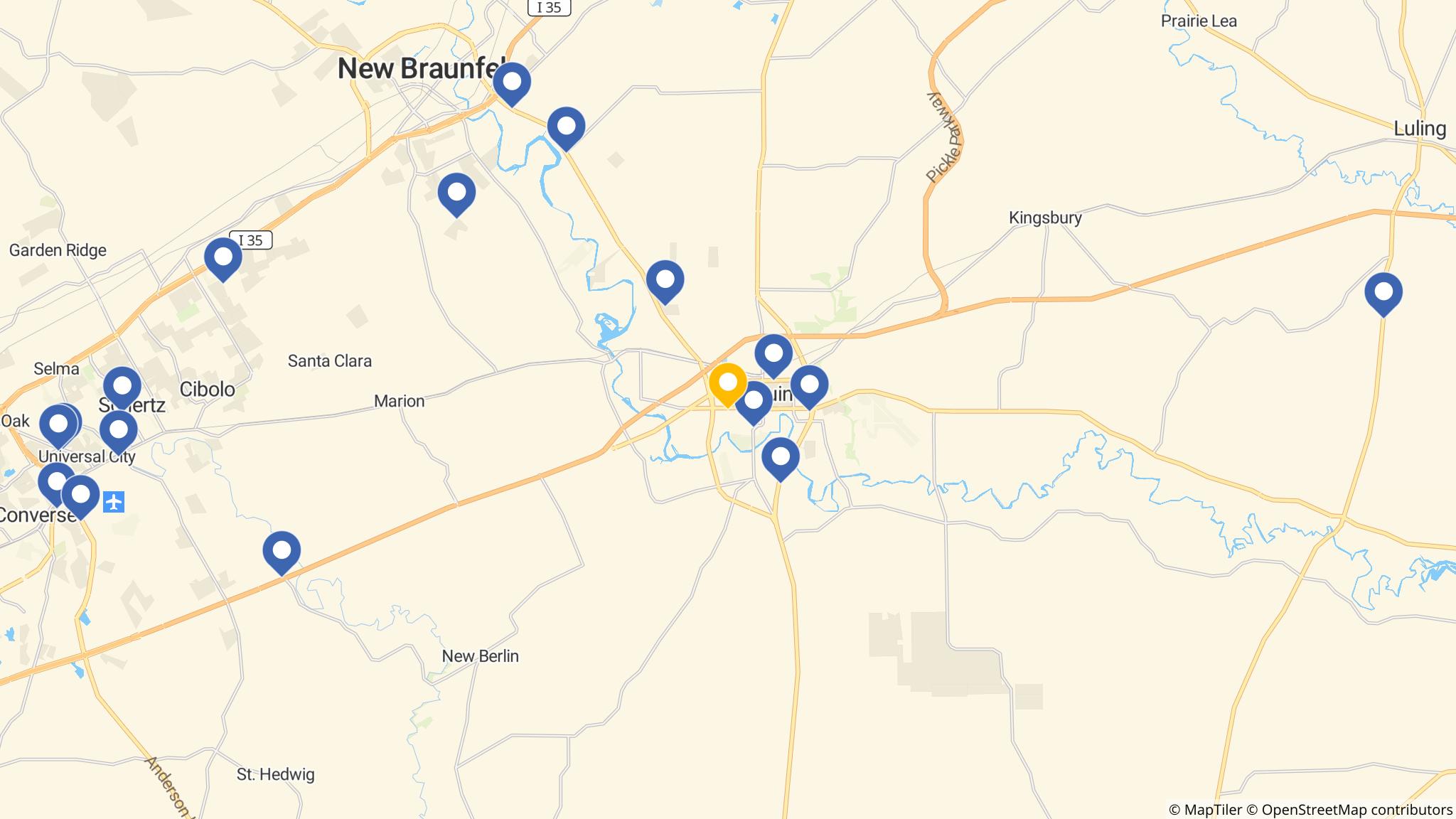 Street map of the ATM area