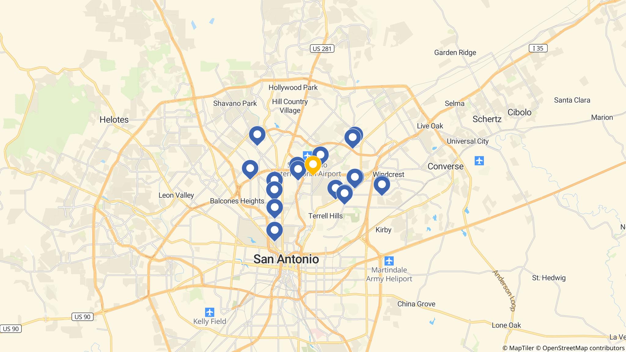 Street map of the ATM area