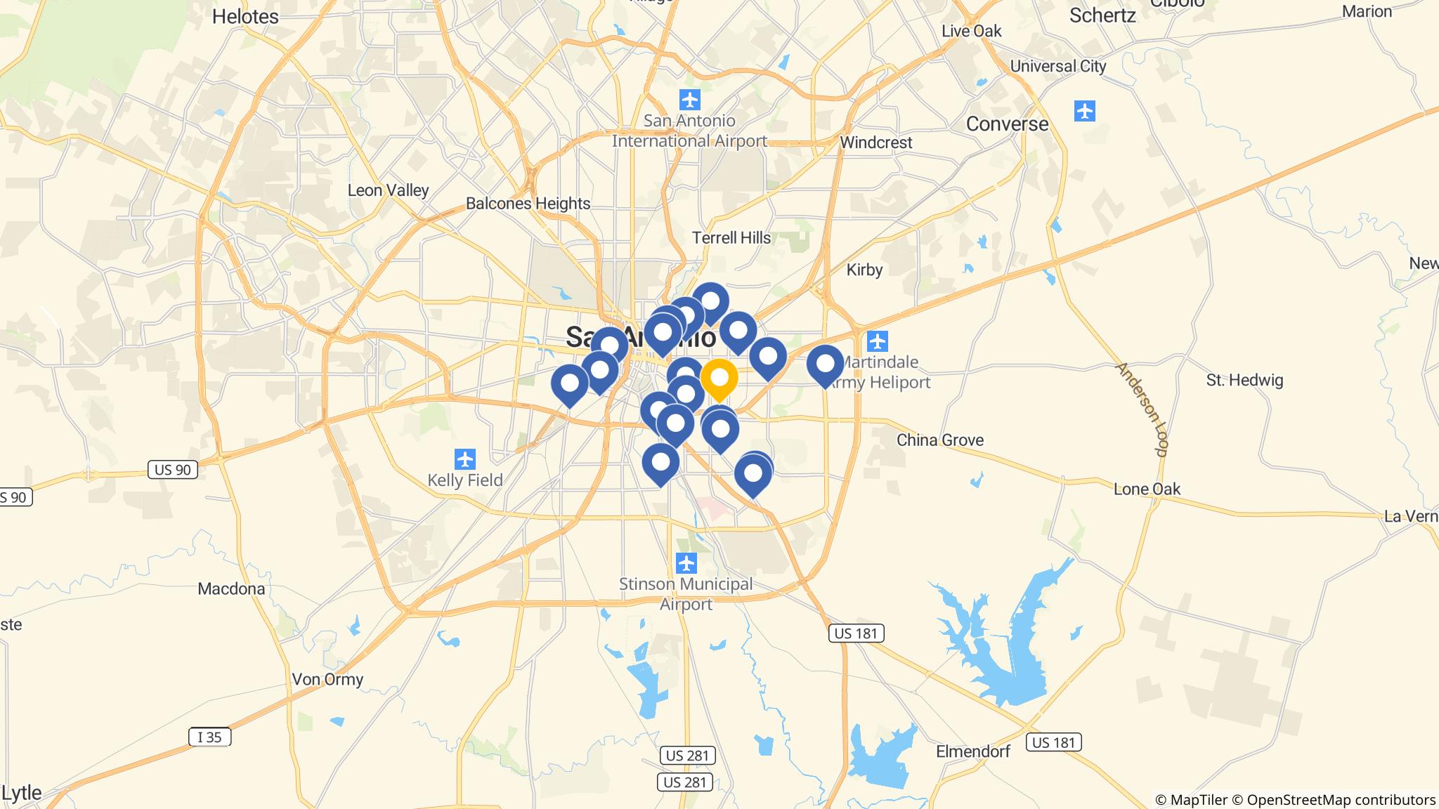 Street map of the ATM area