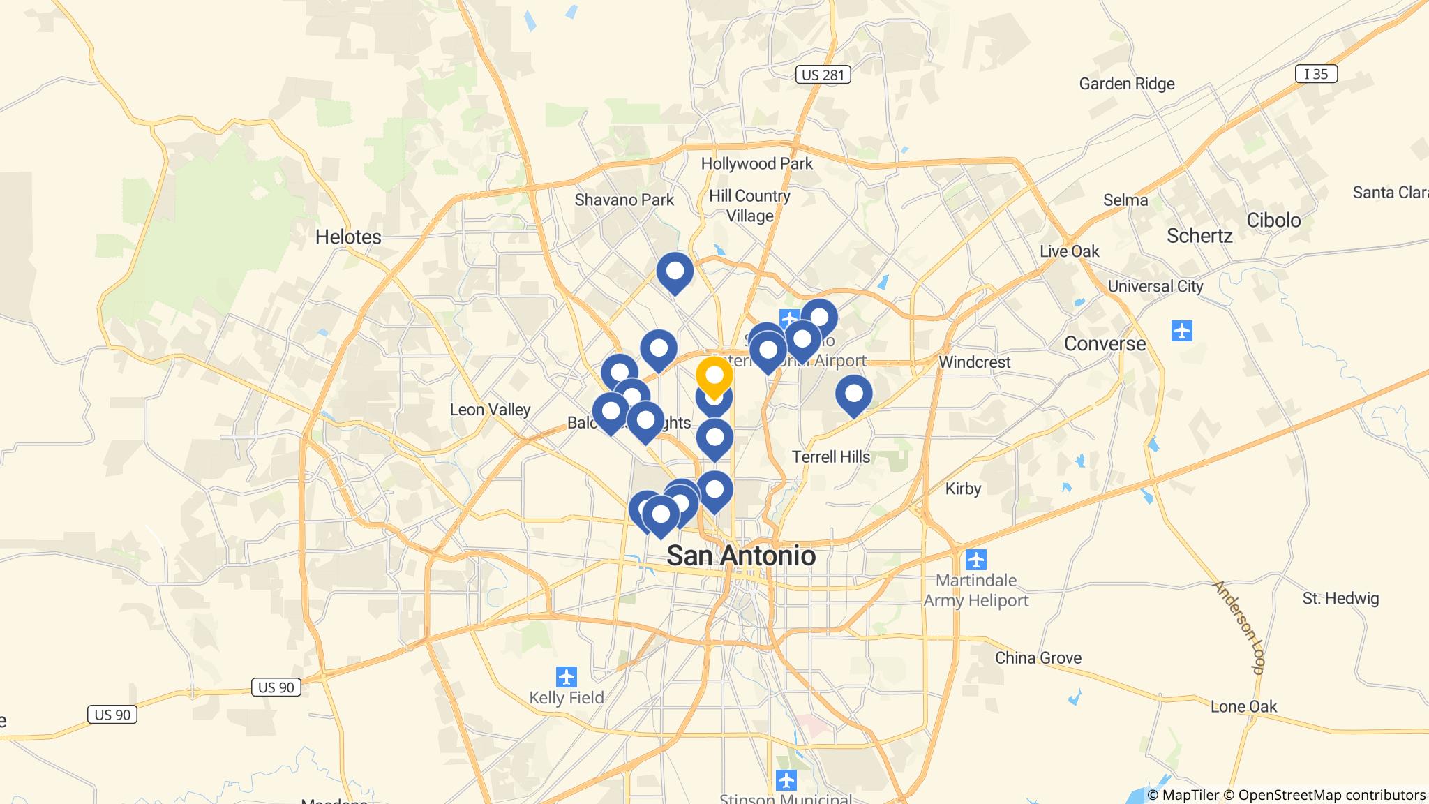 Street map of the ATM area