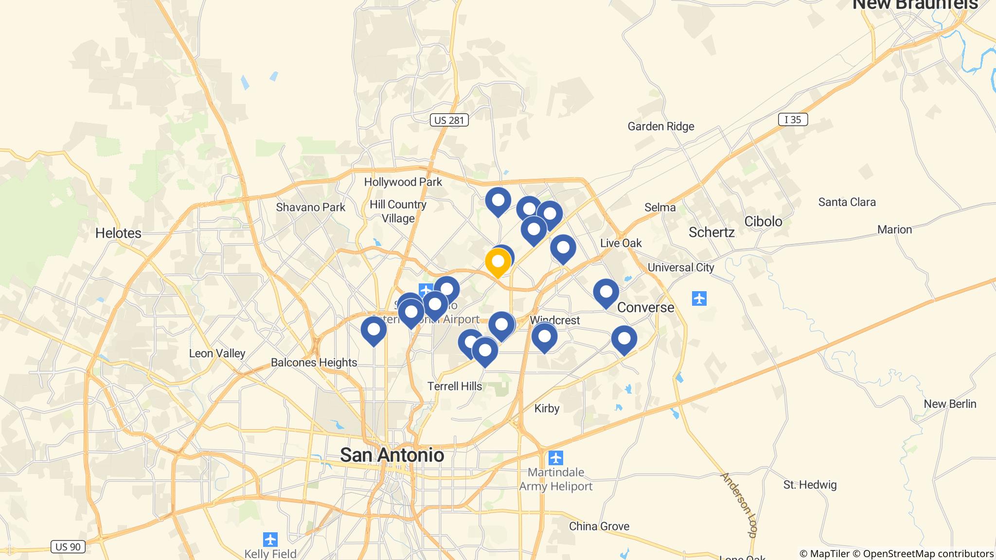 Street map of the ATM area