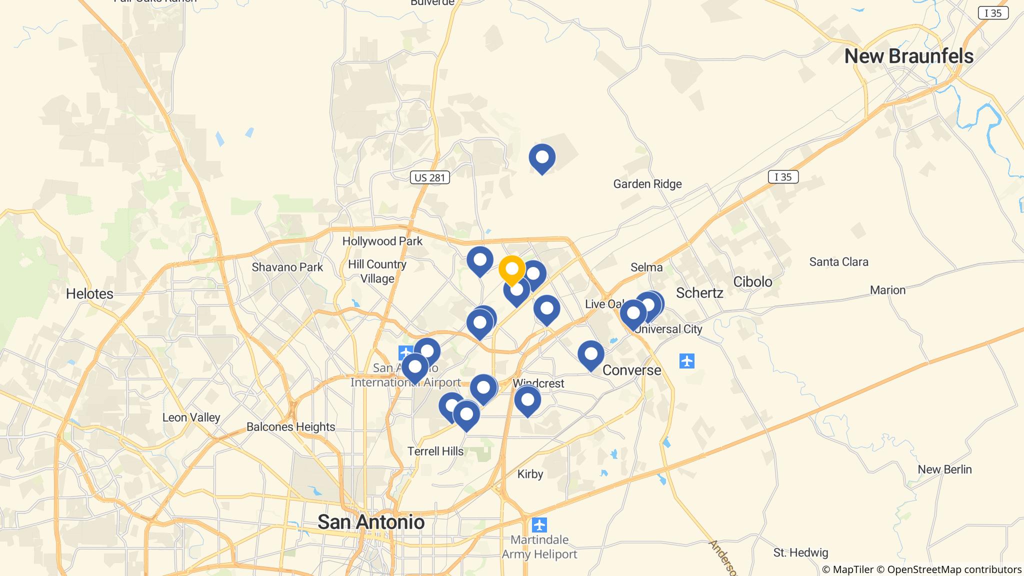 Street map of the ATM area