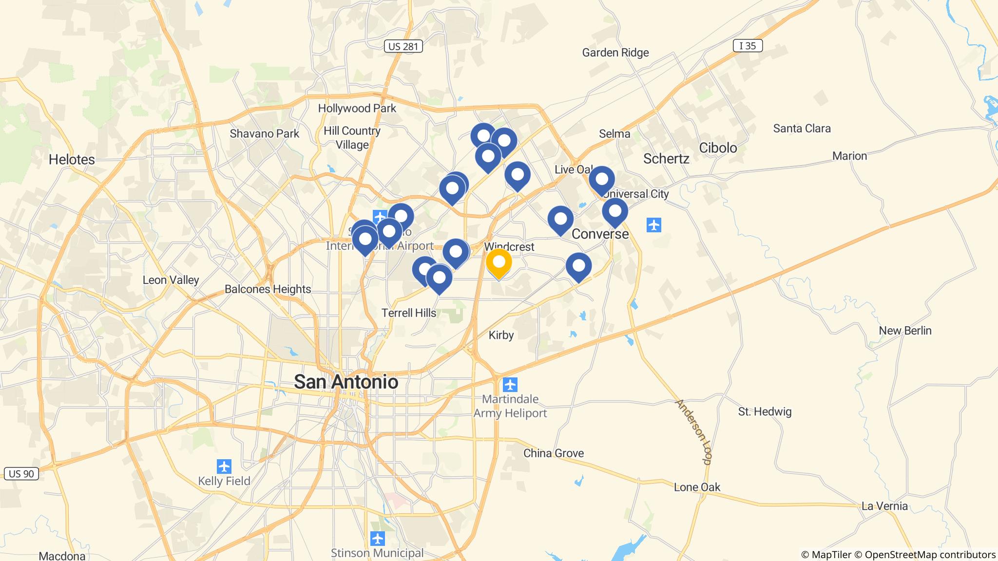Street map of the ATM area