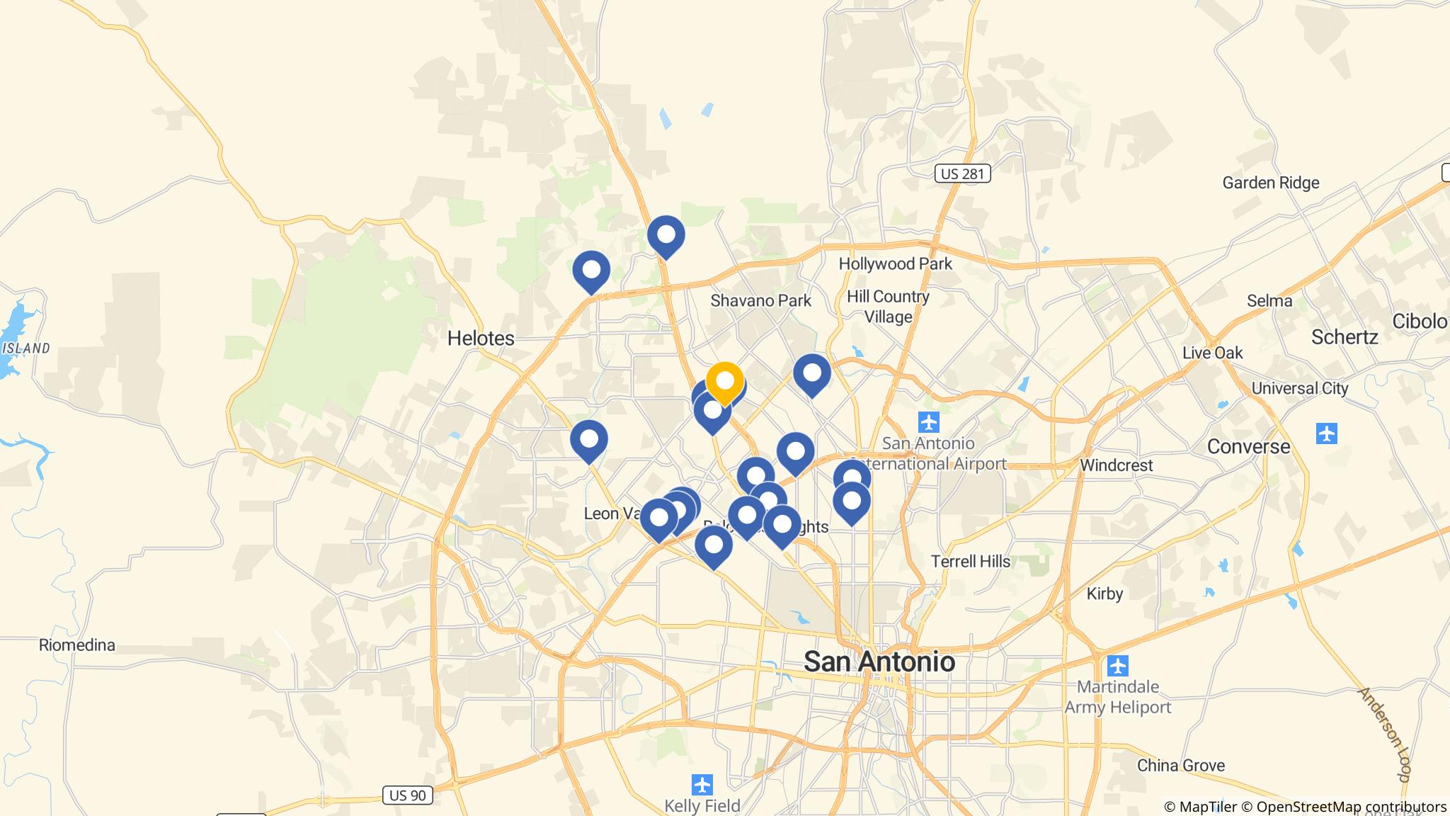 Street map of the ATM area