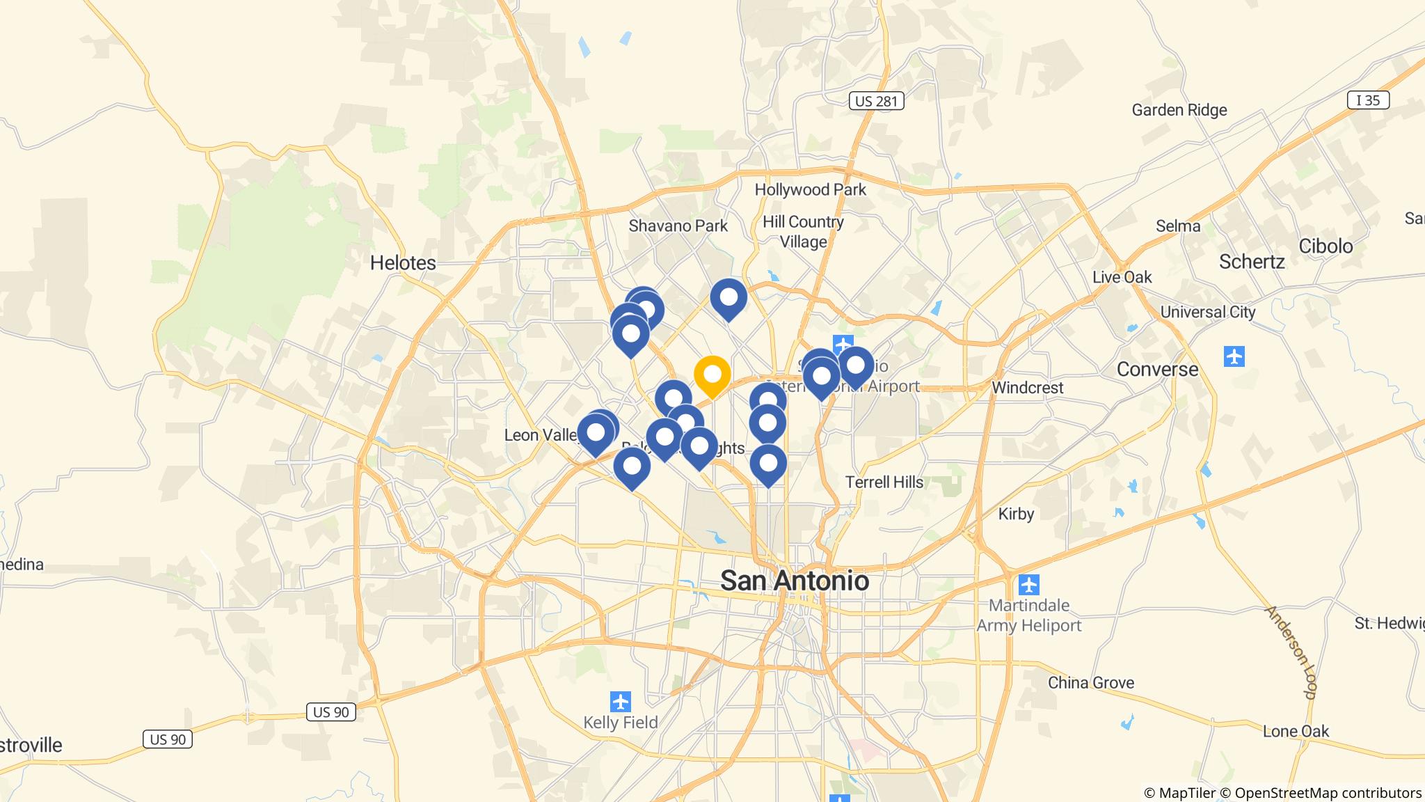 Street map of the ATM area
