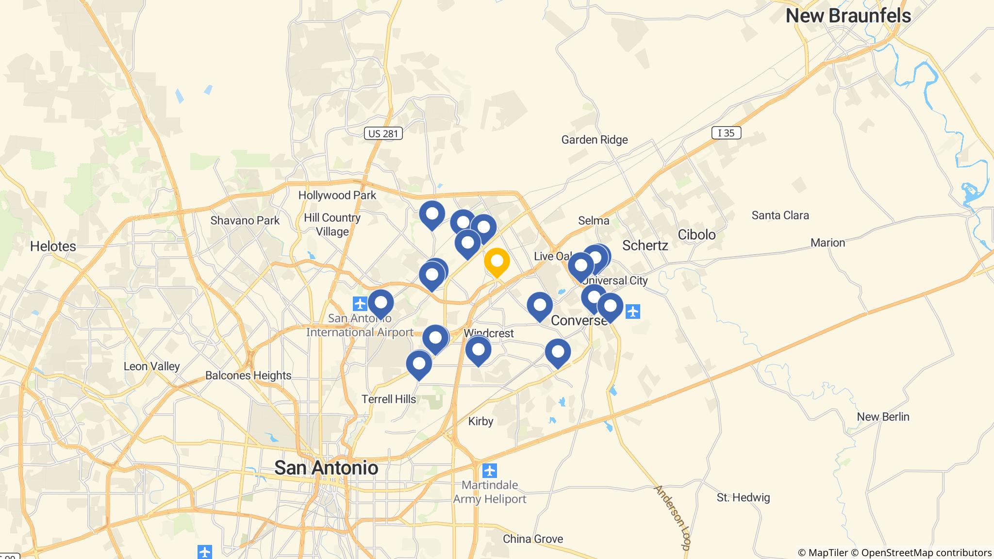 Street map of the ATM area