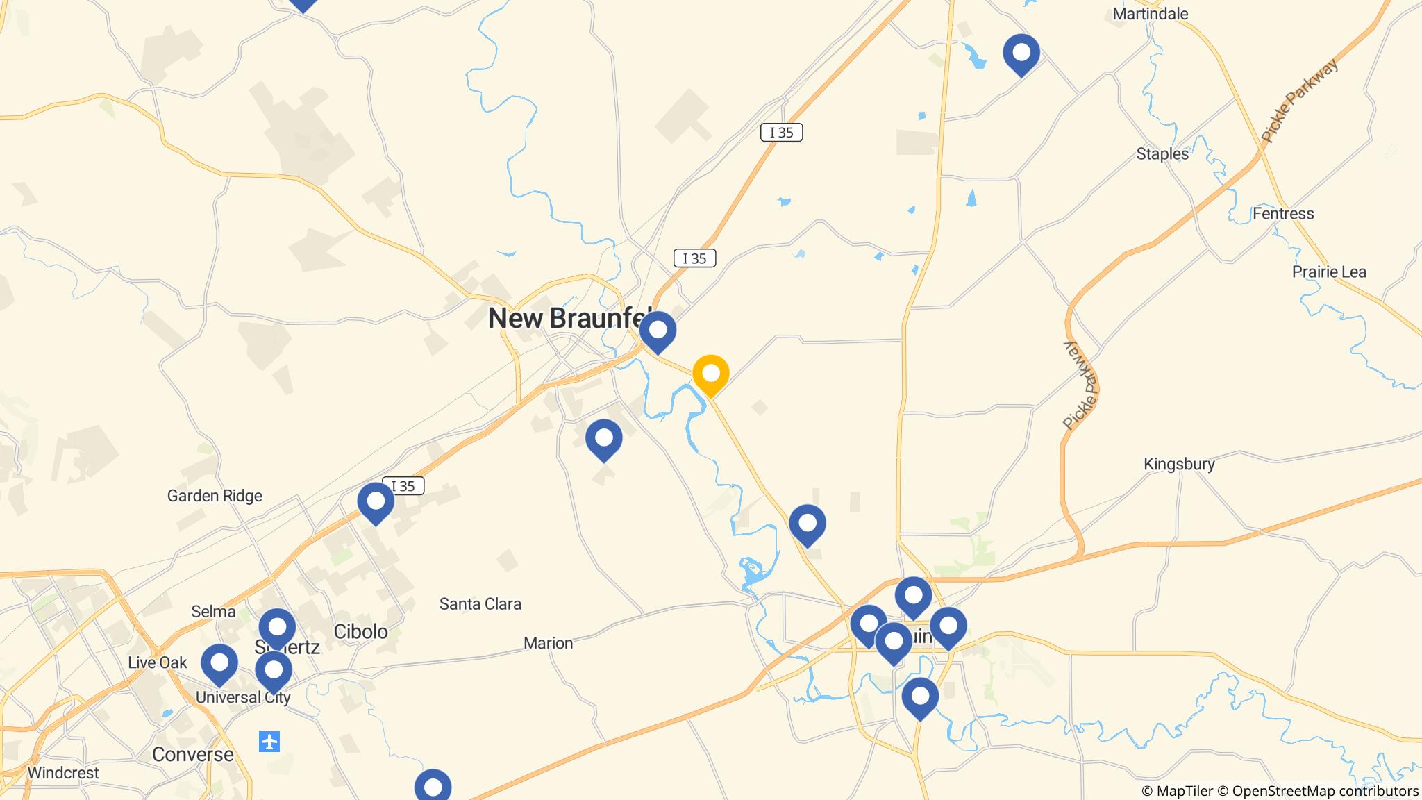 Street map of the ATM area