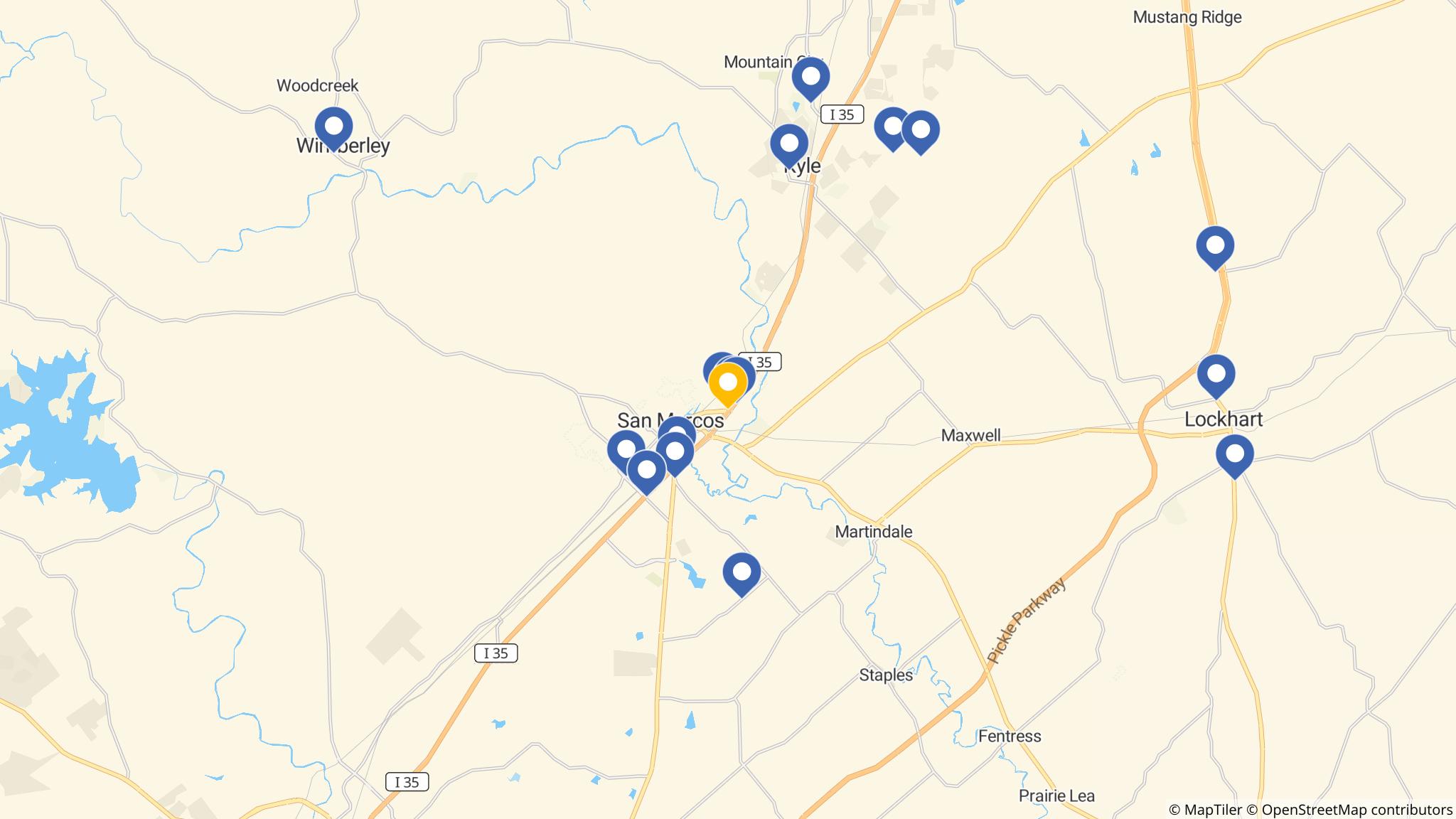 Street map of the ATM area