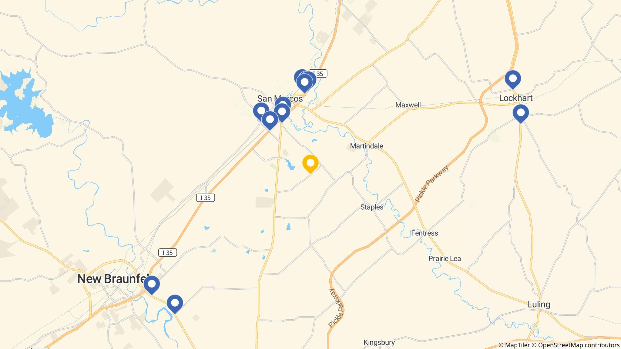 Street map of the ATM area