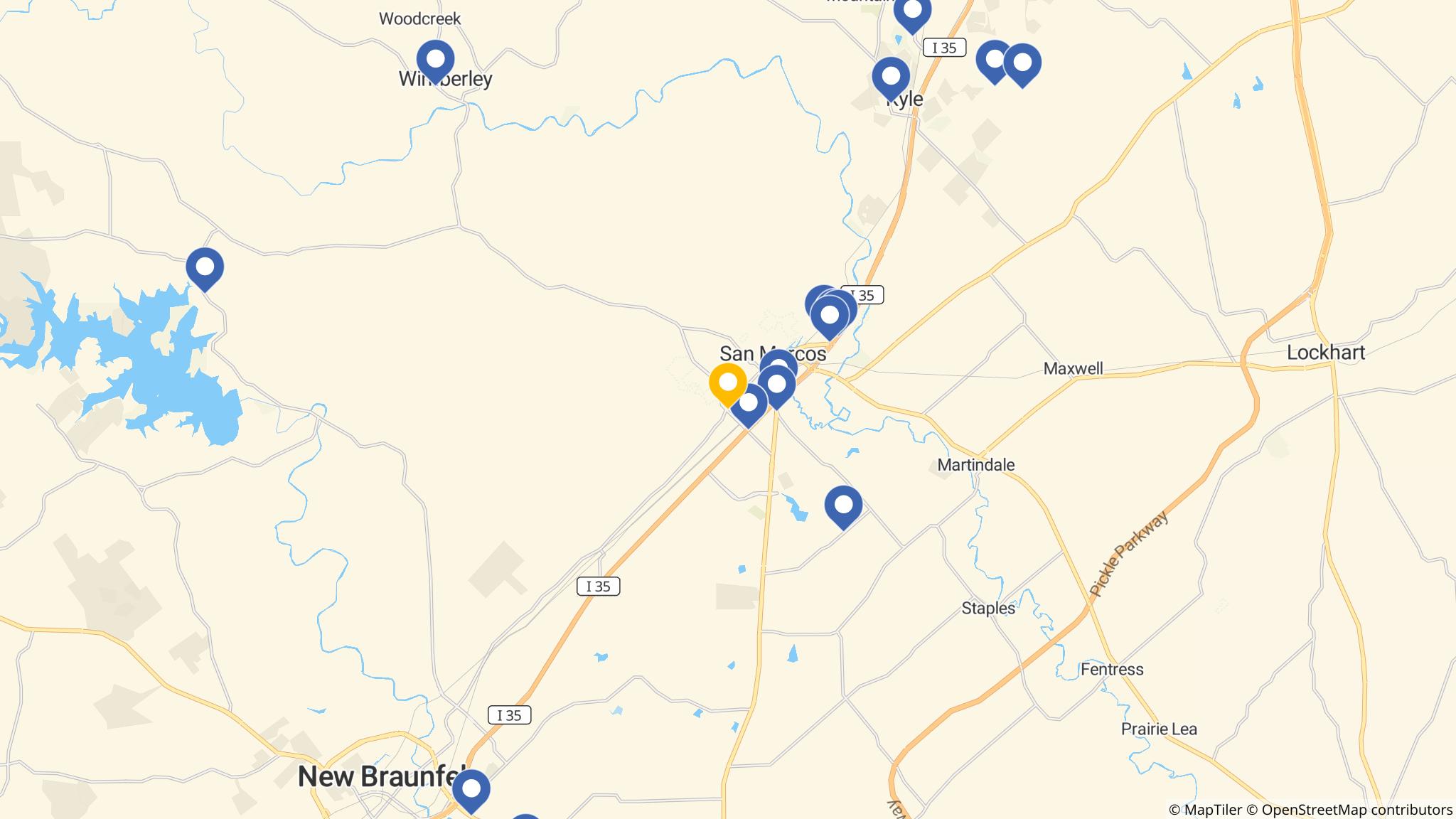 Street map of the ATM area