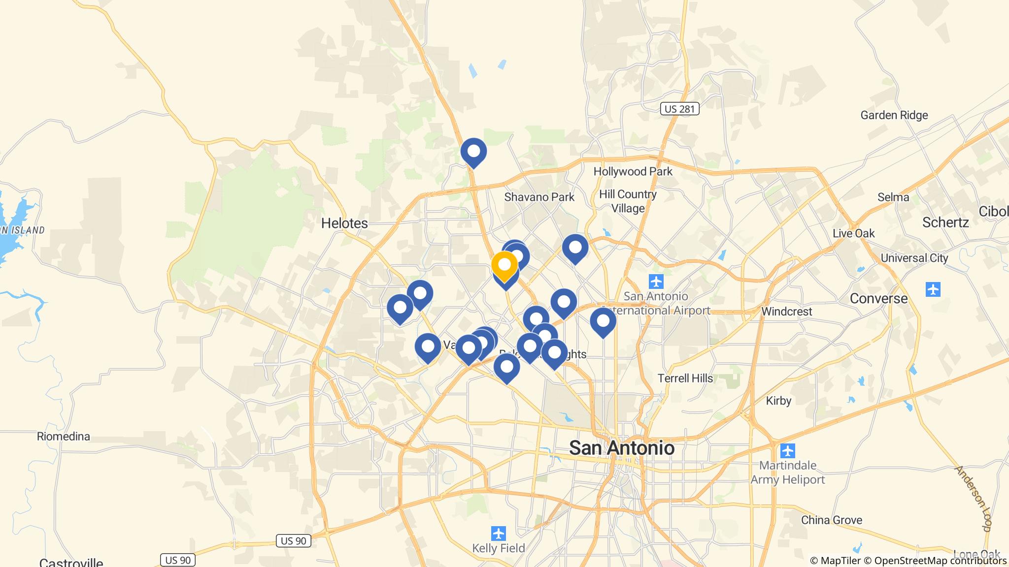 Street map of the ATM area