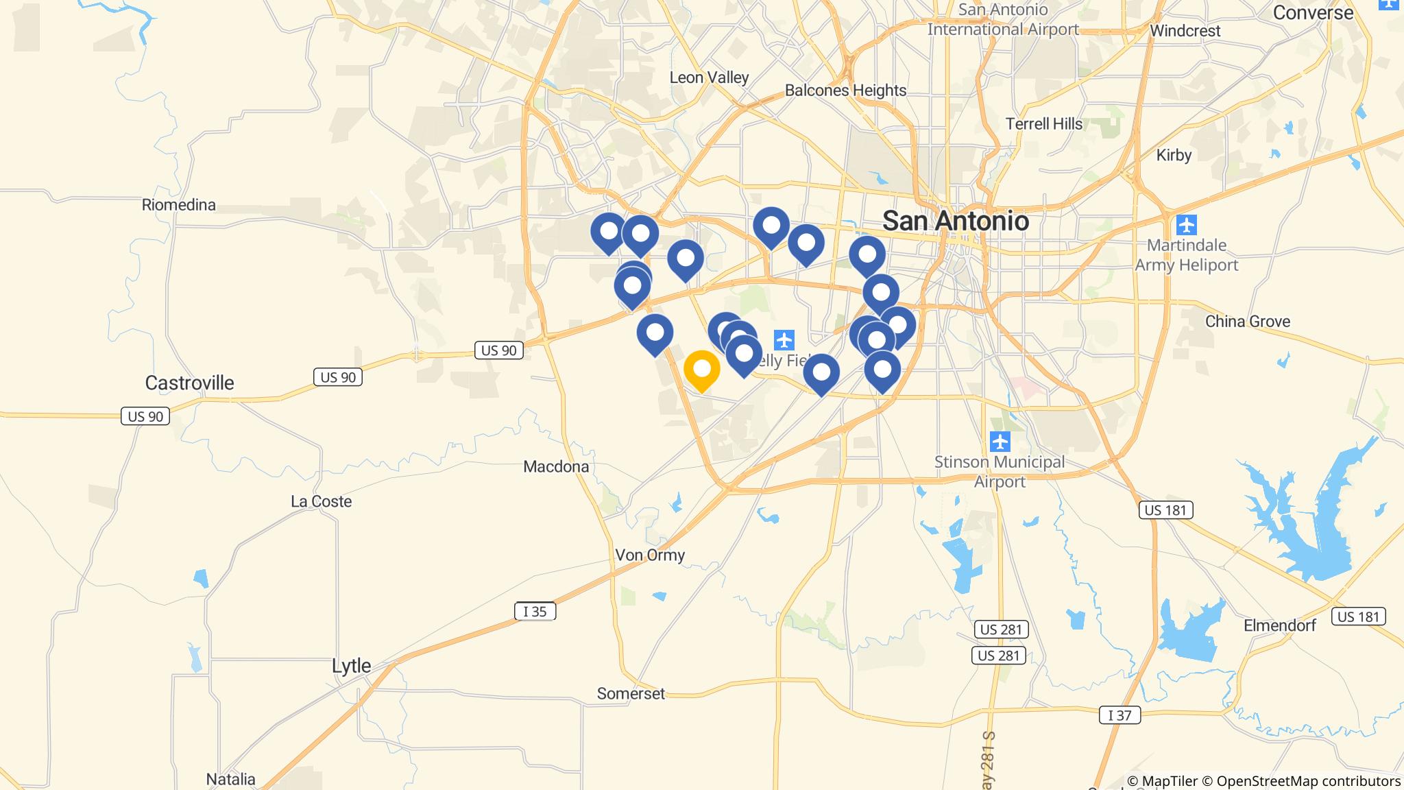 Street map of the ATM area
