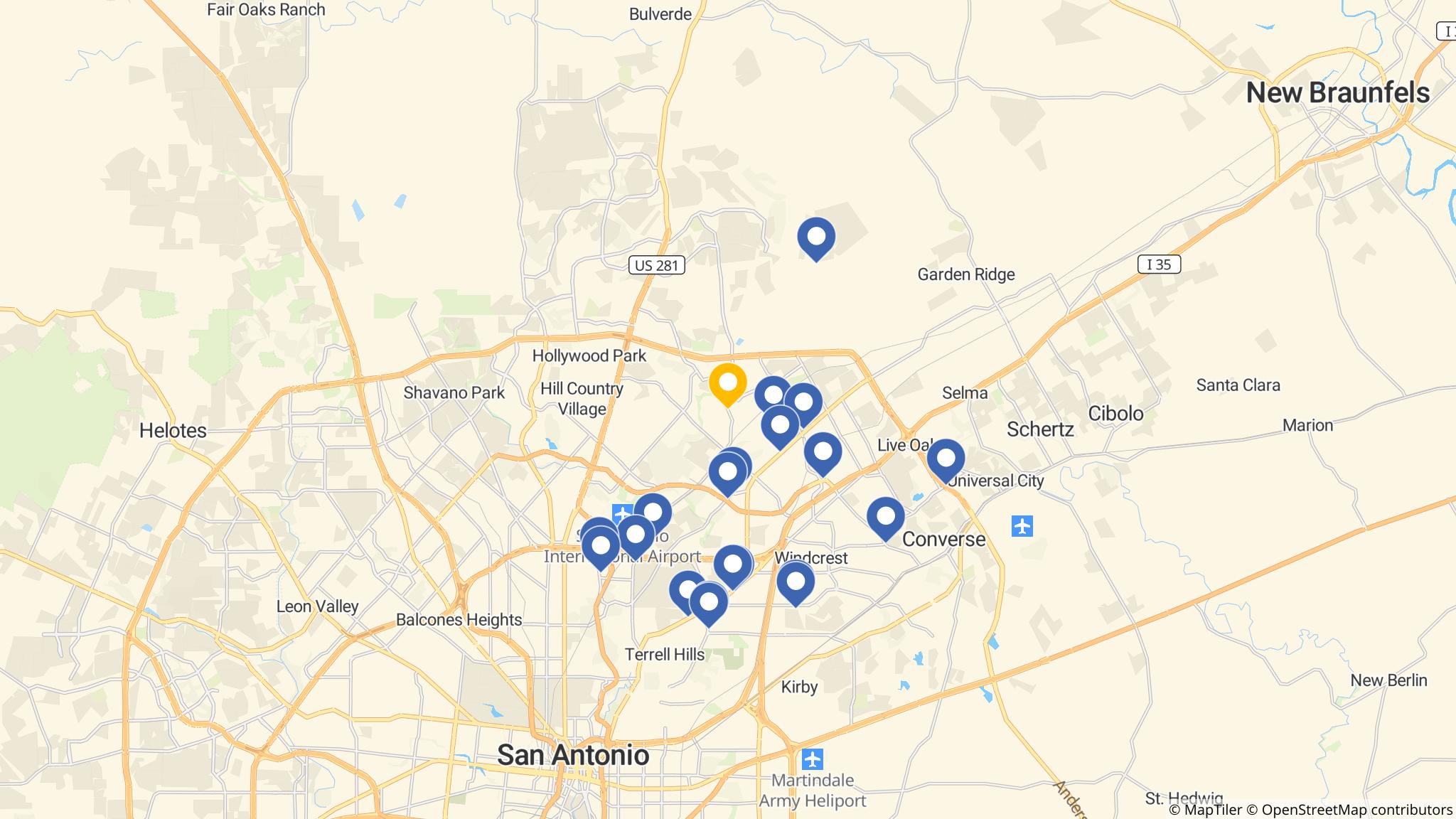 Street map of the ATM area