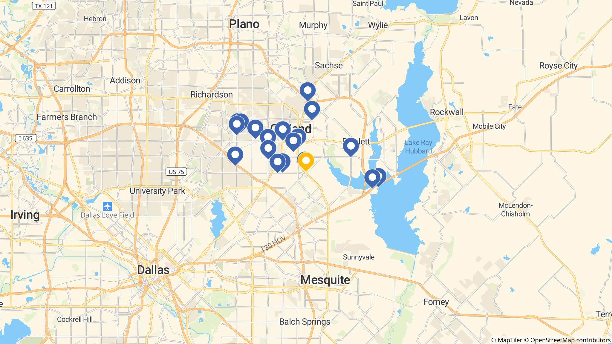 Street map of the ATM area